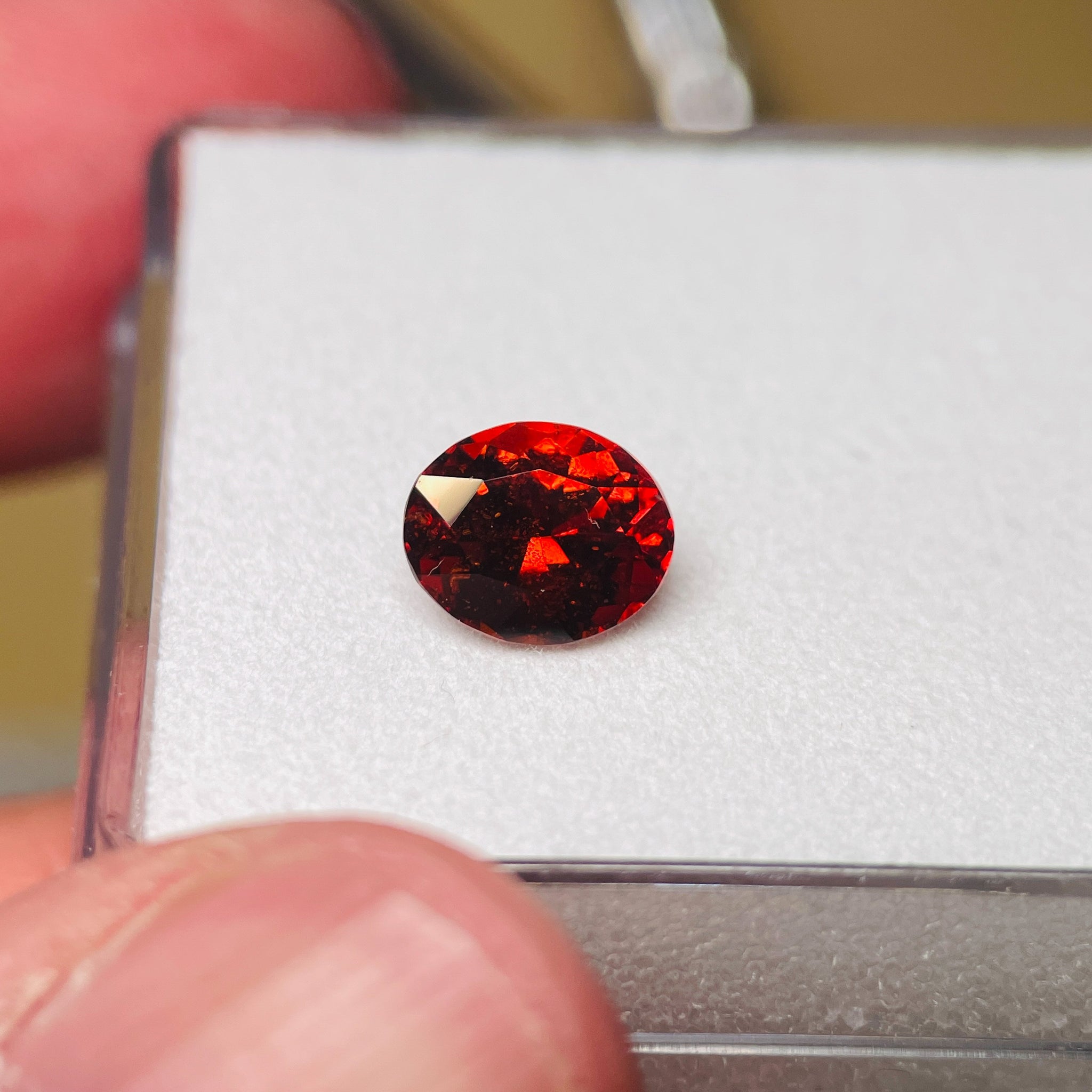 1.73Ct Orange Grossular Garnet Tanzania. Untreated Unheated
