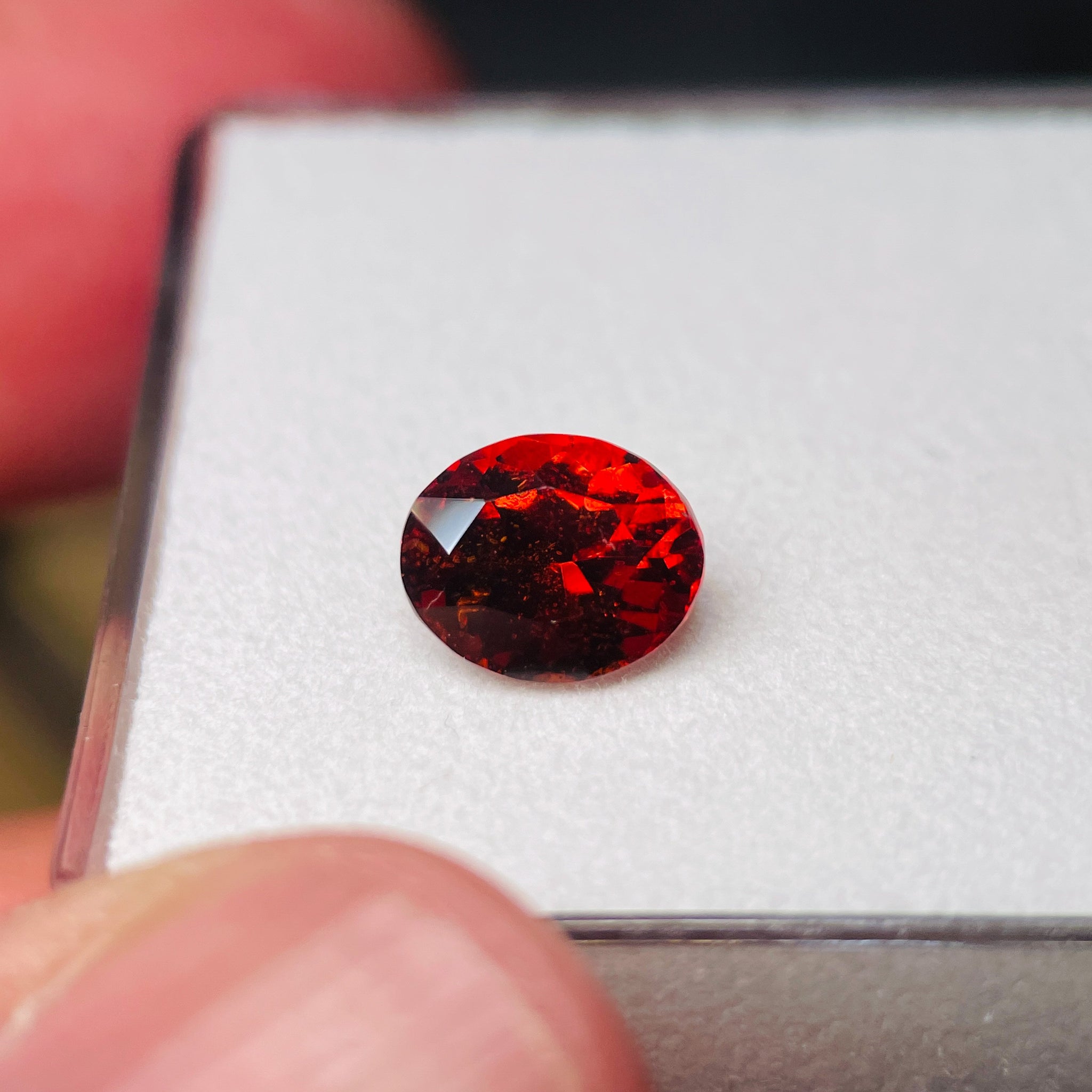 1.73Ct Orange Grossular Garnet Tanzania. Untreated Unheated