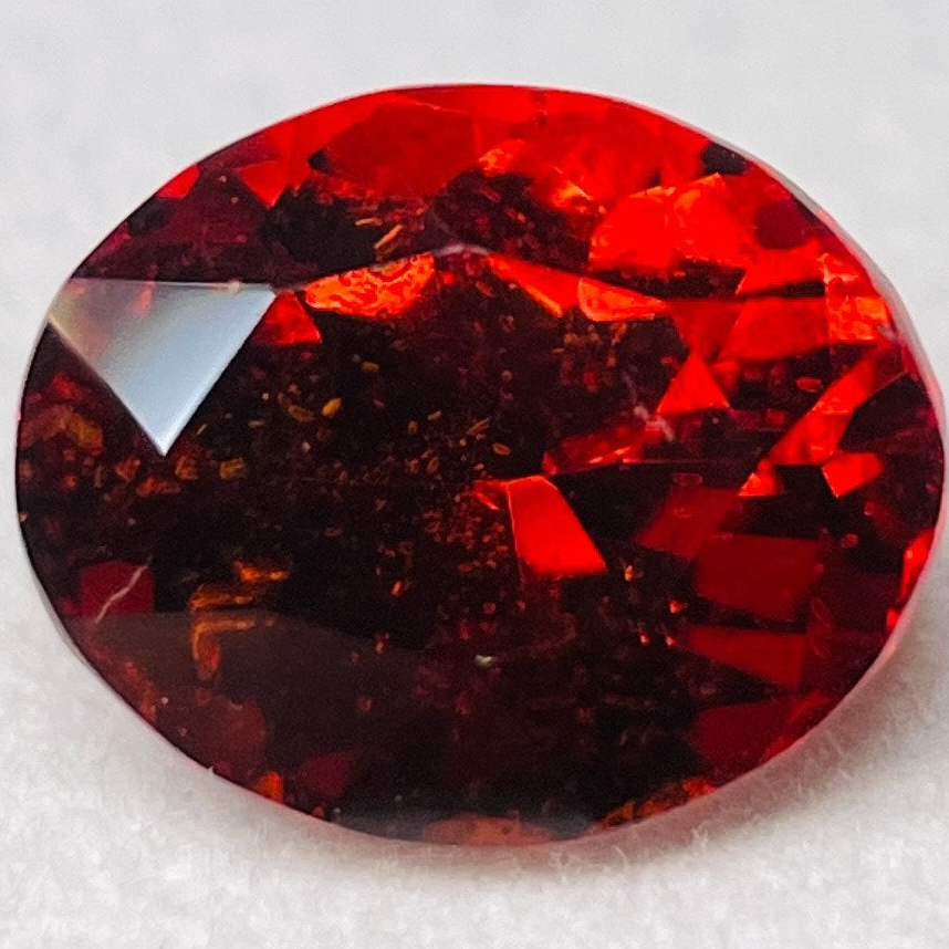 Orange Grossular Garnet, 1.73ct, Tanzania. Untreated Unheated