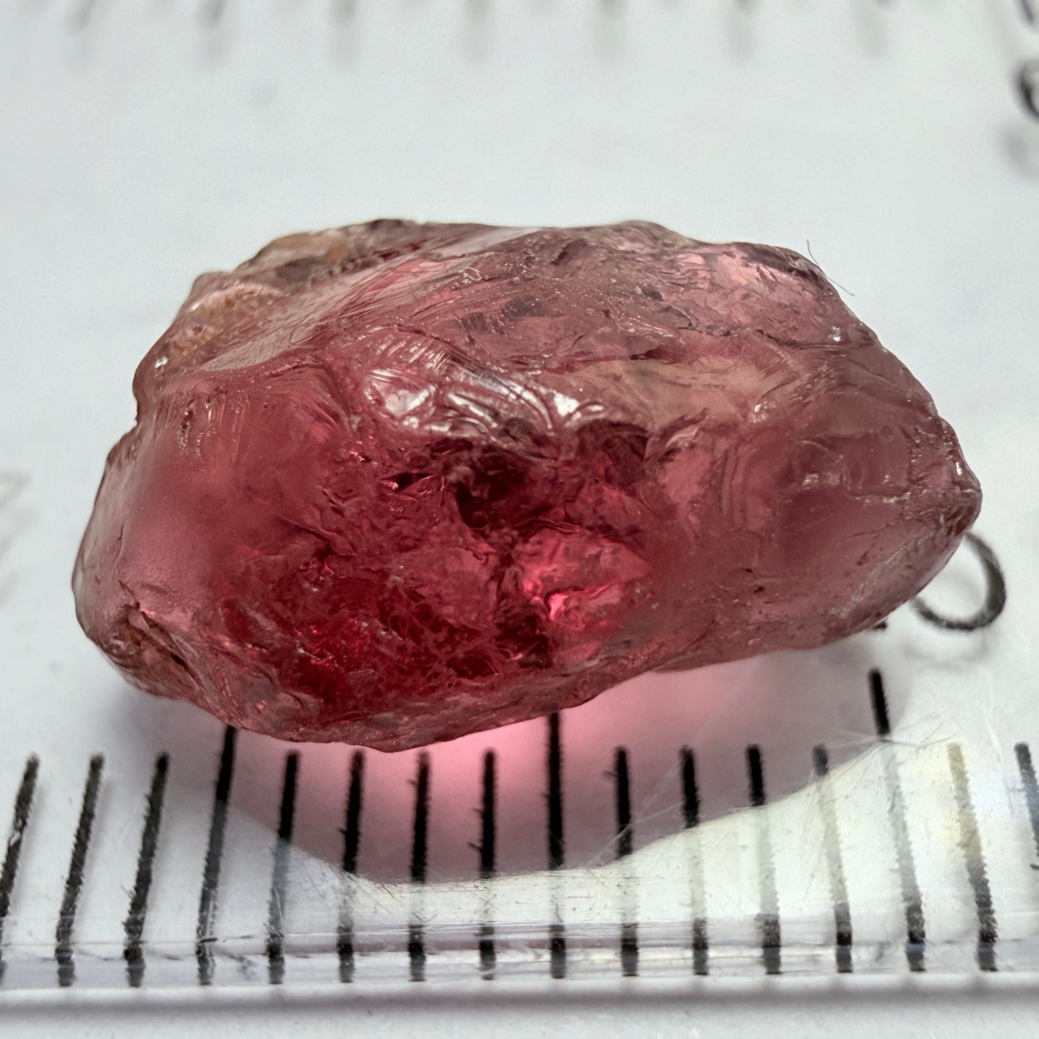 Rhodolite Garnet, 5.74ct, Umba, Tanzania, Untreated Untreated. Slight issues on the outside, will come off on faceting, rest vvs