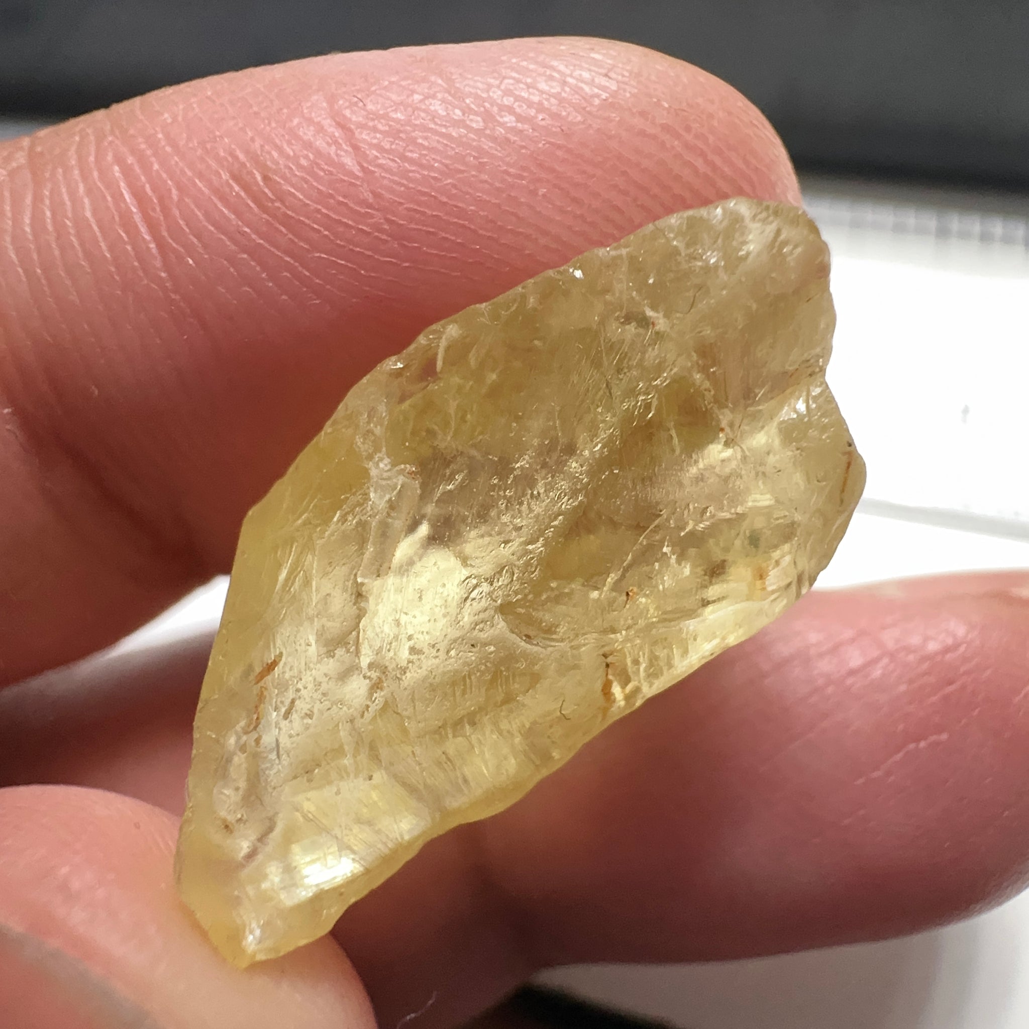 Danburite, 18.07ct, Tanzania, Untreated Unheated, needled with some inclusions on the outer skin