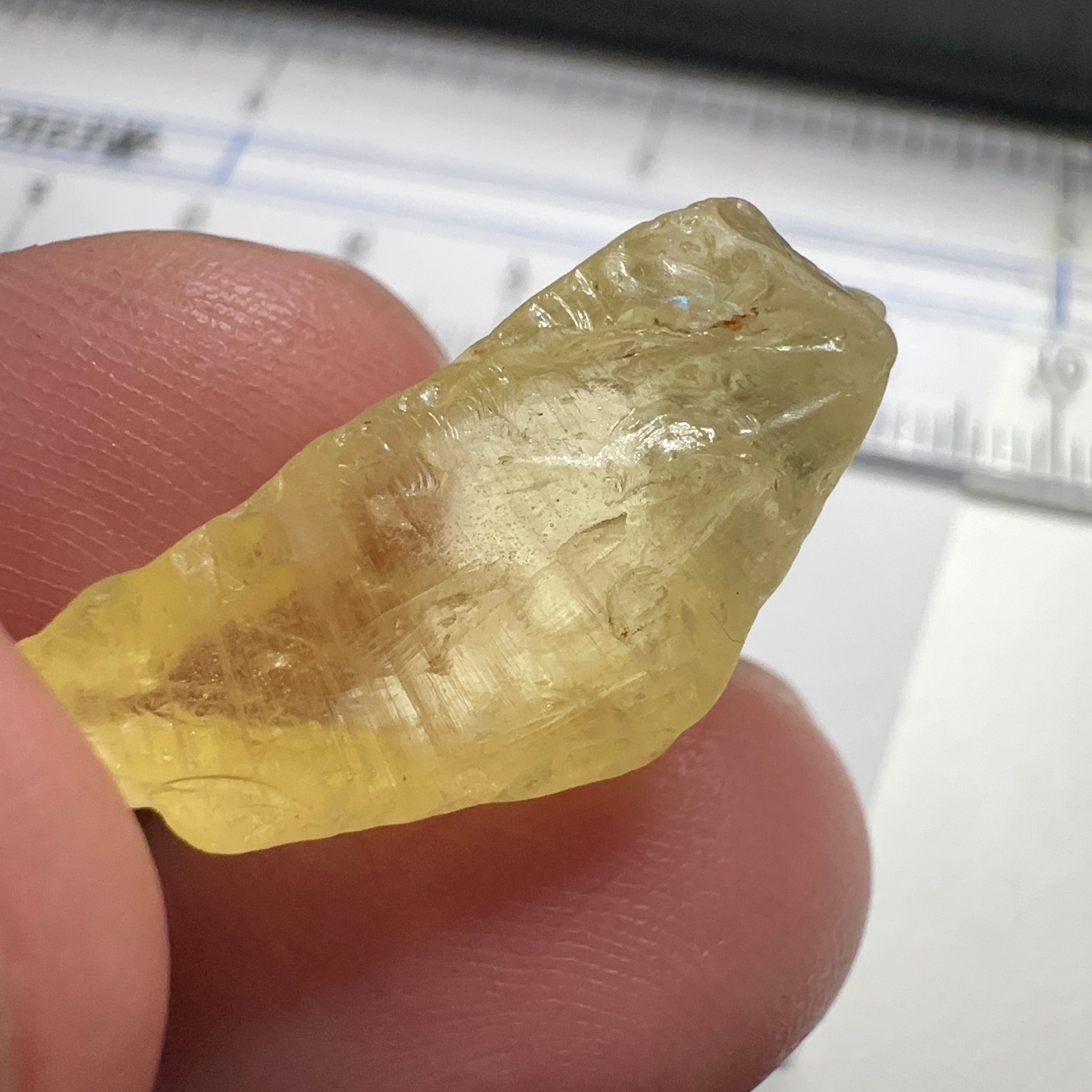 Danburite, 18.07ct, Tanzania, Untreated Unheated, needled with some inclusions on the outer skin