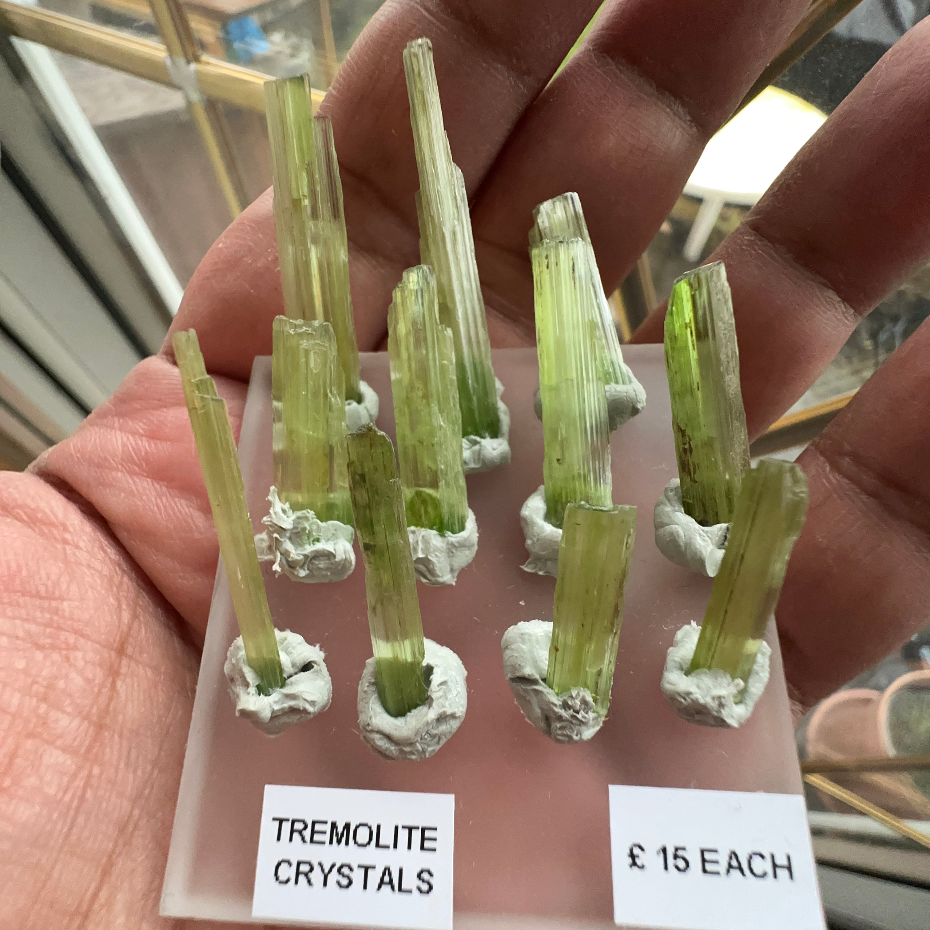 15pc Tremolite Crystal Lot, Merelani, Tanzania, Untreated Unheated, price for the lot