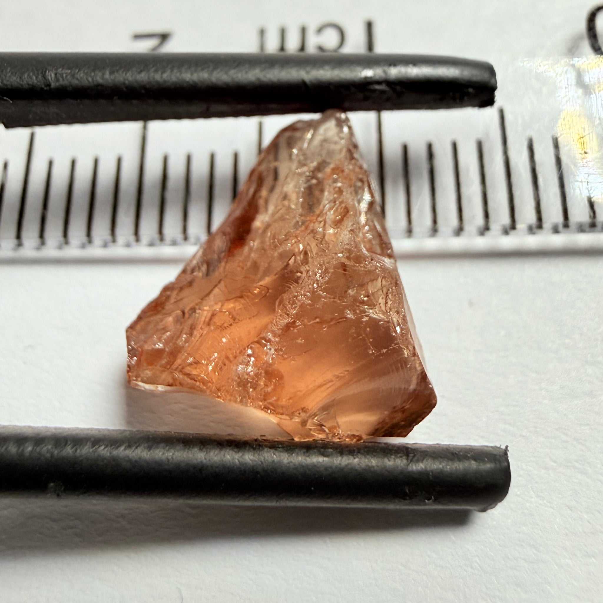 Malaya Garnet, 5.55ct, Umba Valley, Tanzania, Untreated Unheated, vvs, flattish, note shape
