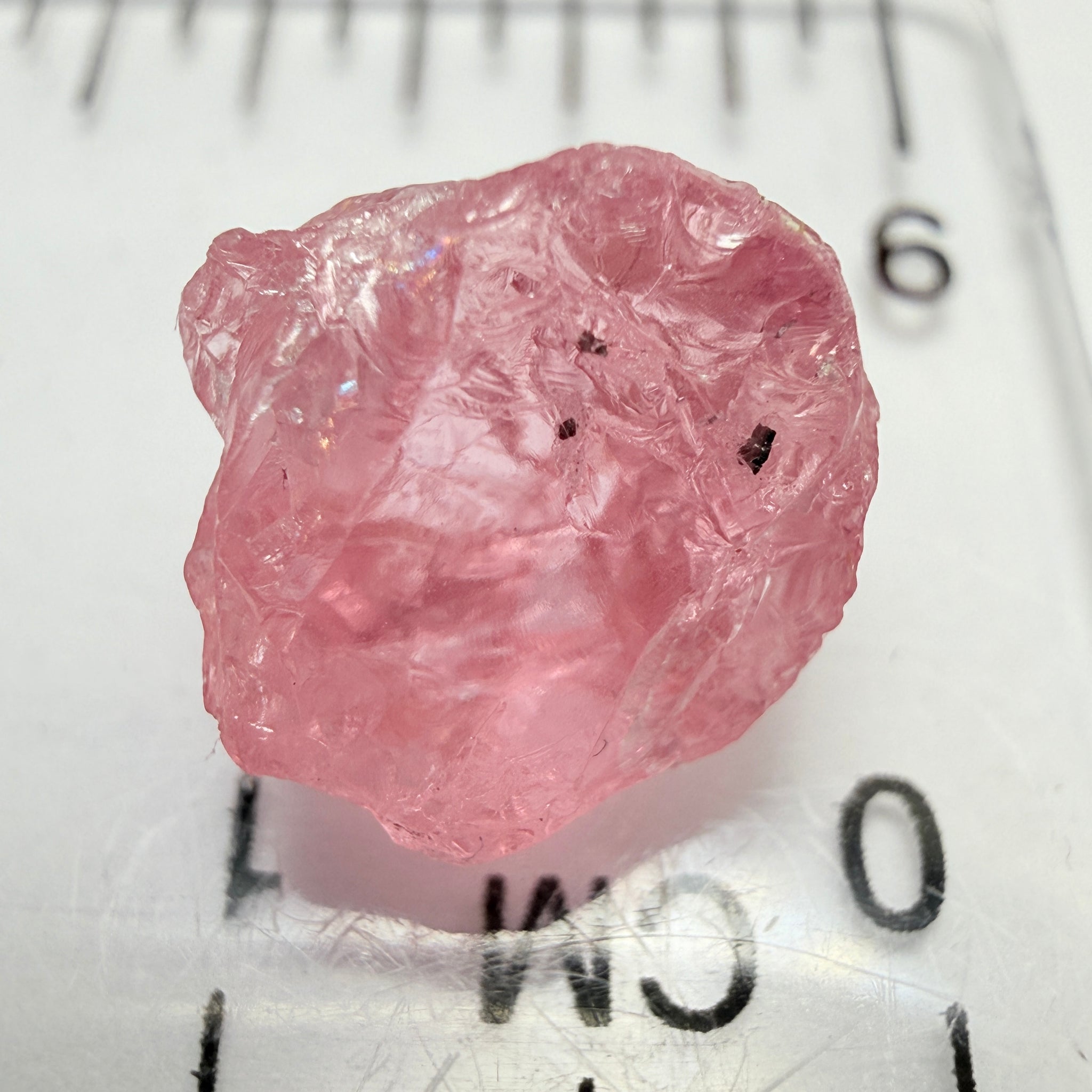 Mahenge Spinel, 4.33ct, Tanzania, Untreated Unheated, included stone, set into jewellery as is, setting idea of what it would look like in a ring is shown