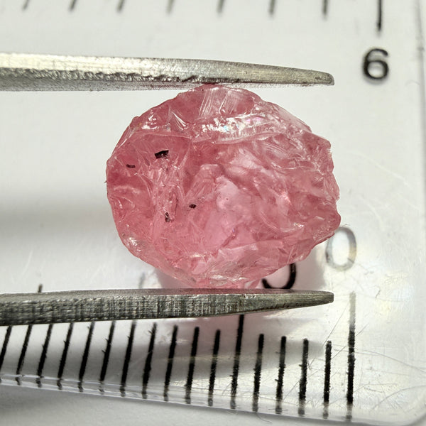 Mahenge Spinel, 4.33ct, Tanzania, Untreated Unheated, included stone, set into jewellery as is, setting idea of what it would look like in a ring is shown