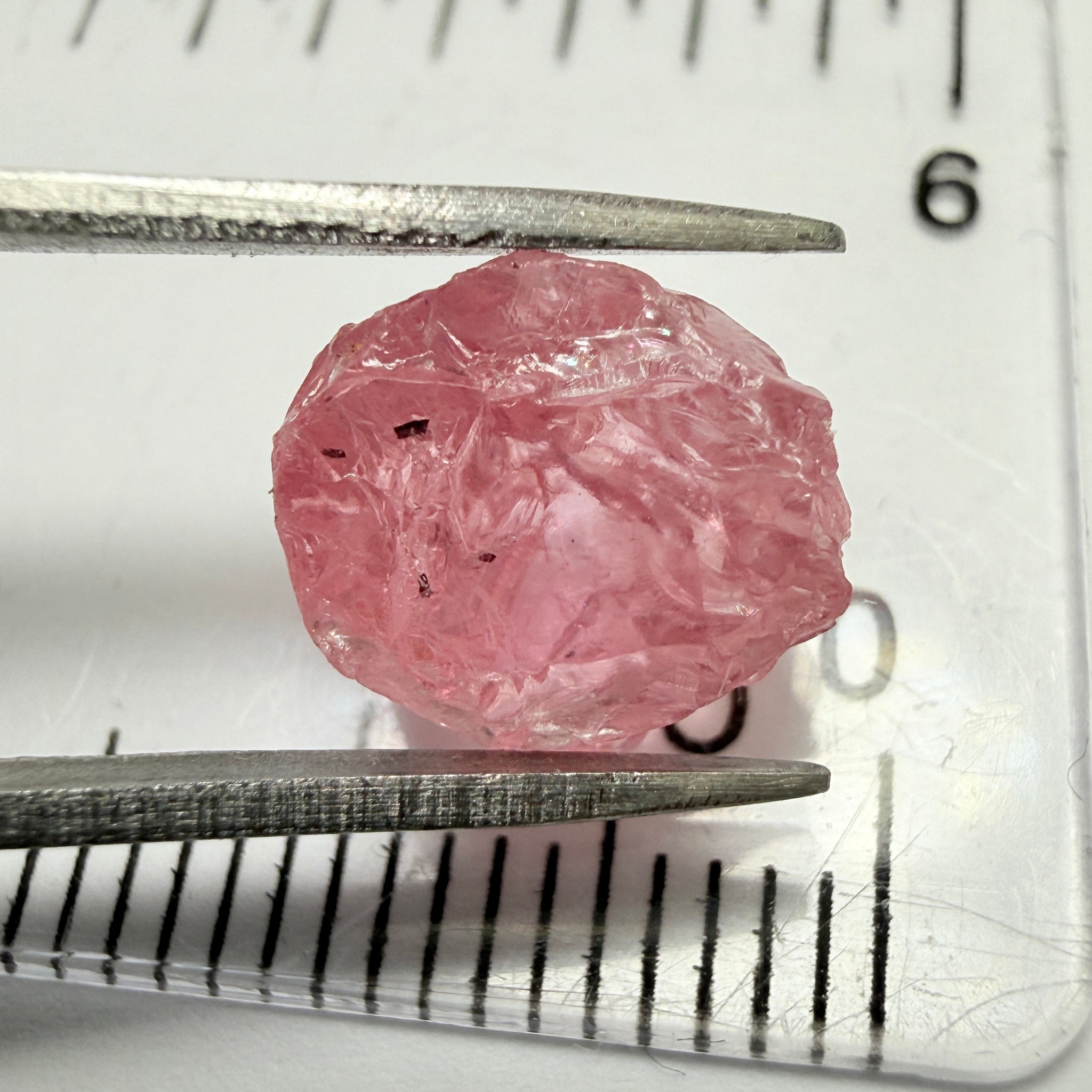 Mahenge Spinel, 4.33ct, Tanzania, Untreated Unheated, included stone, set into jewellery as is, setting idea of what it would look like in a ring is shown