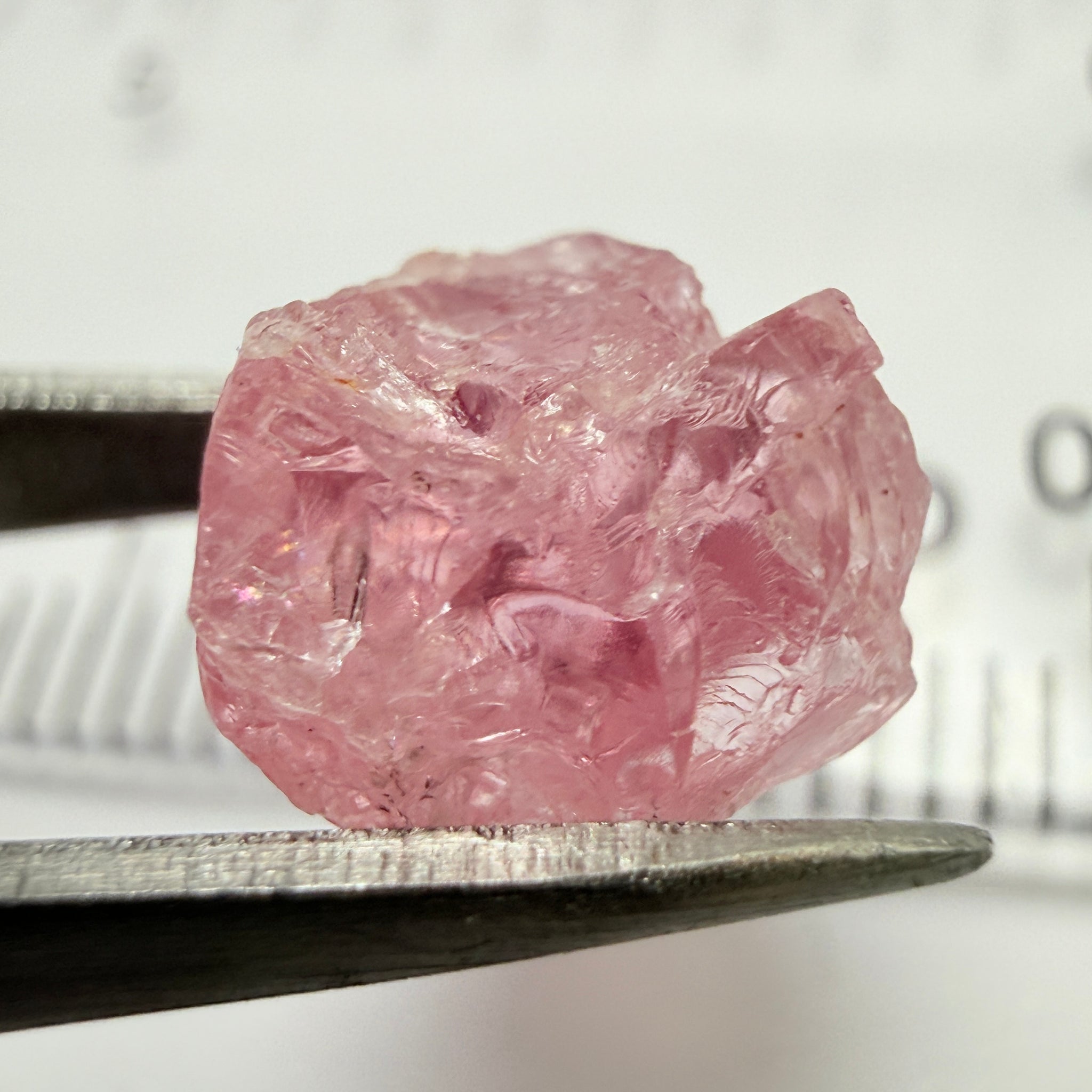 Mahenge Spinel, 4.33ct, Tanzania, Untreated Unheated, included stone, set into jewellery as is, setting idea of what it would look like in a ring is shown