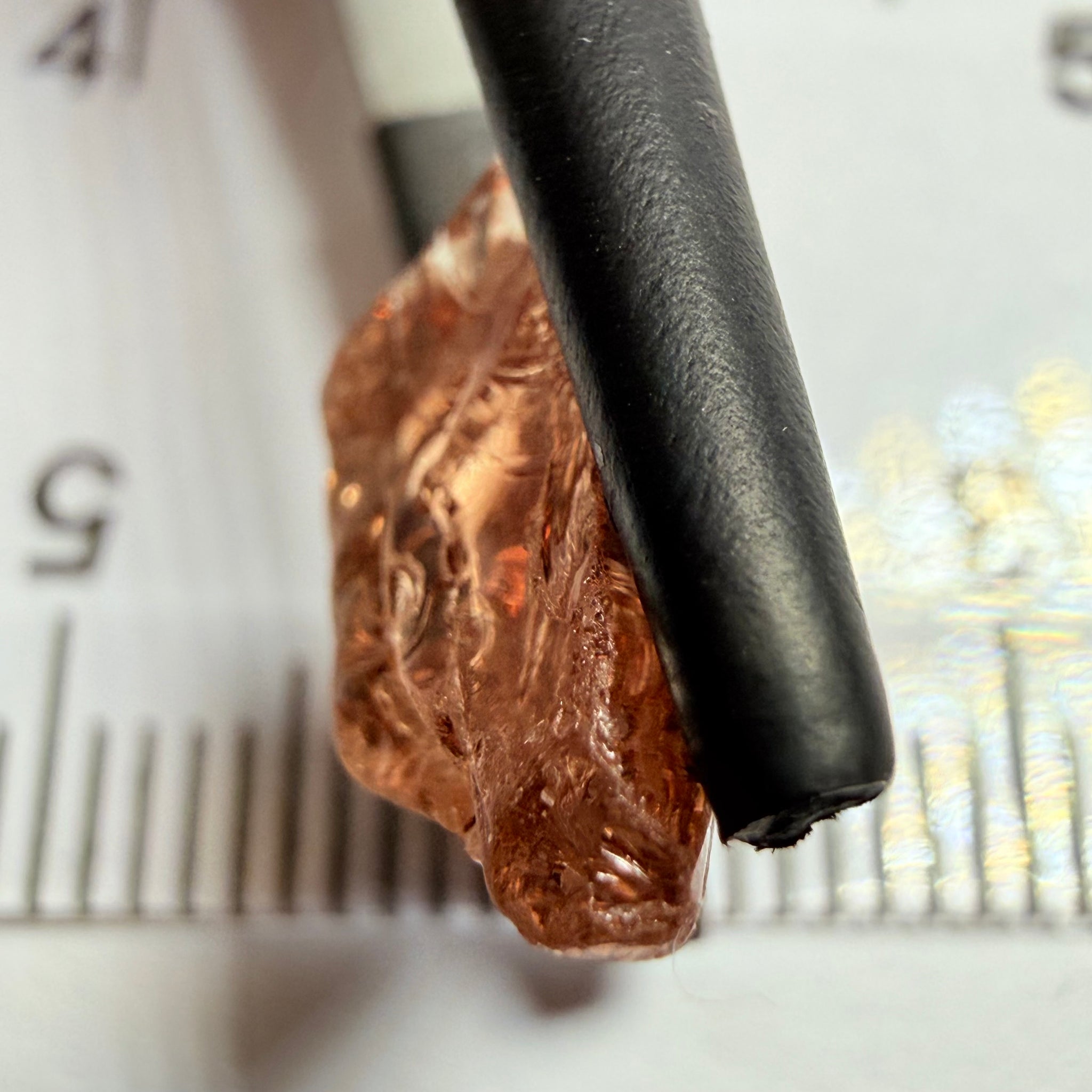 Malaya Garnet, 5.55ct, Umba Valley, Tanzania, Untreated Unheated, vvs, flattish, note shape