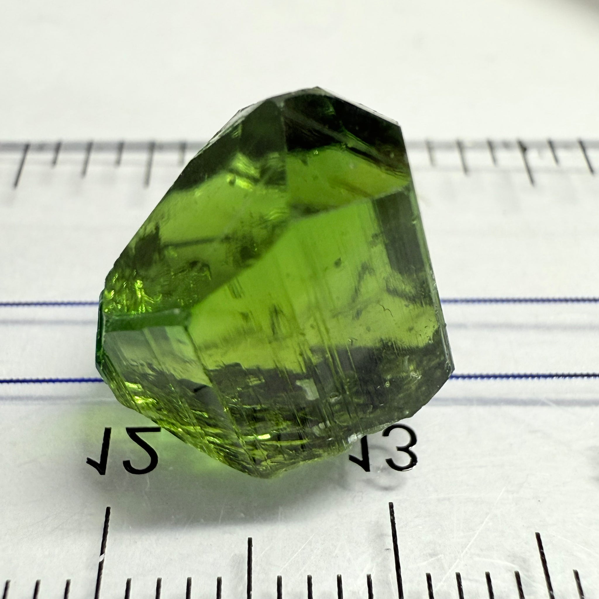 Tourmaline Crystal, 13.72ct, Laletema, Tanzania, Untreated Unheated, spotty if you want to facet