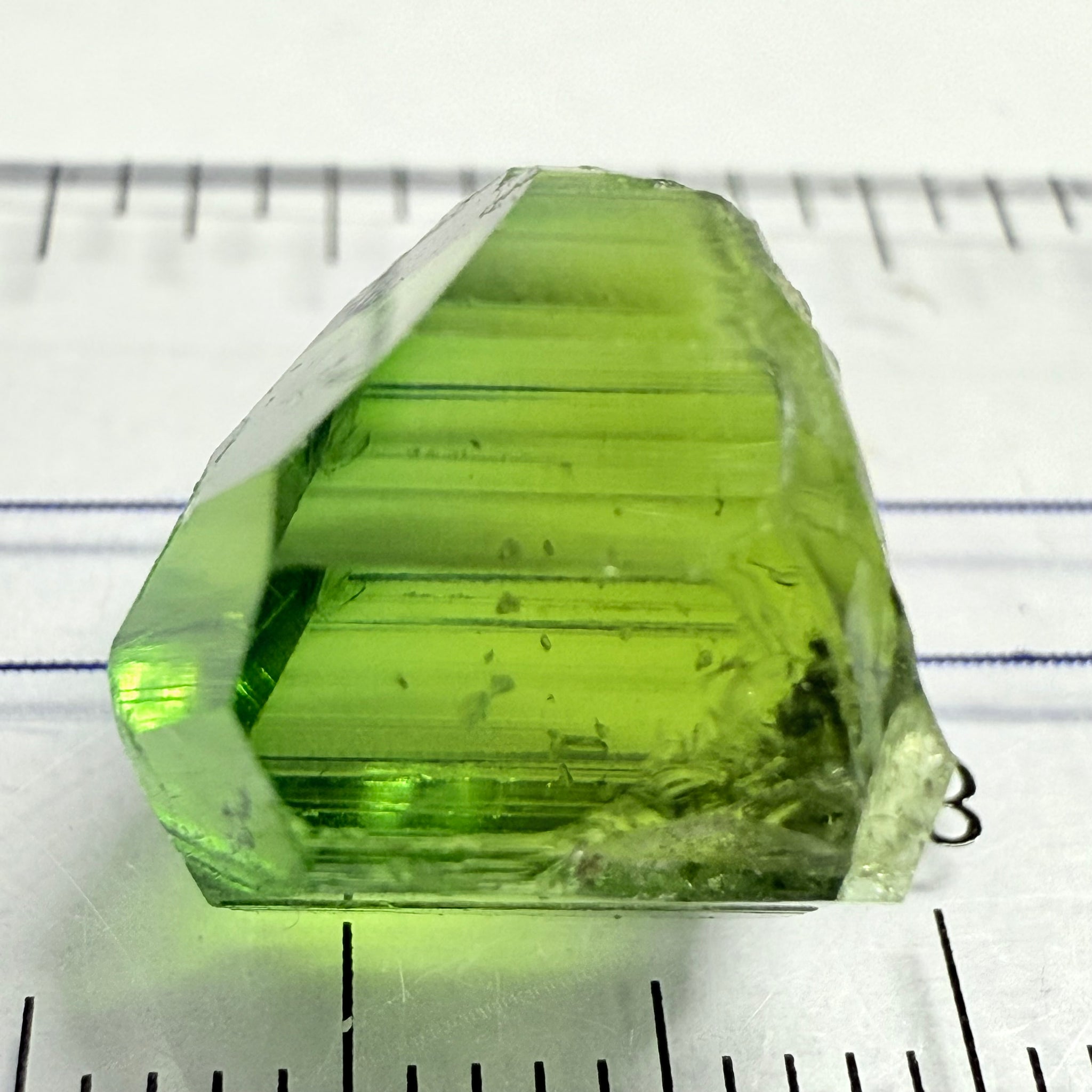 Tourmaline Crystal, 13.72ct, Laletema, Tanzania, Untreated Unheated, spotty if you want to facet