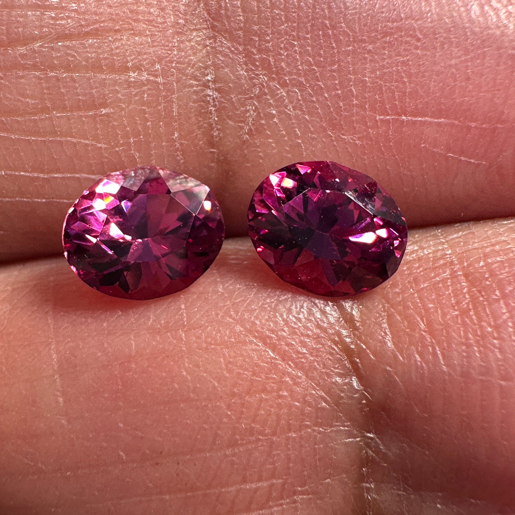 Rose Garnet, 0.96ct and 1.02ct Pair, Tanzania. Untreated Unheated