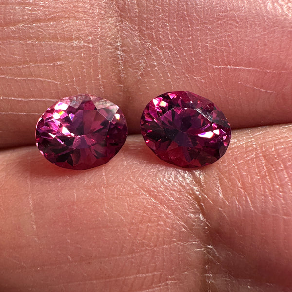 Rose Garnet, 0.96ct and 1.02ct Pair, Tanzania. Untreated Unheated