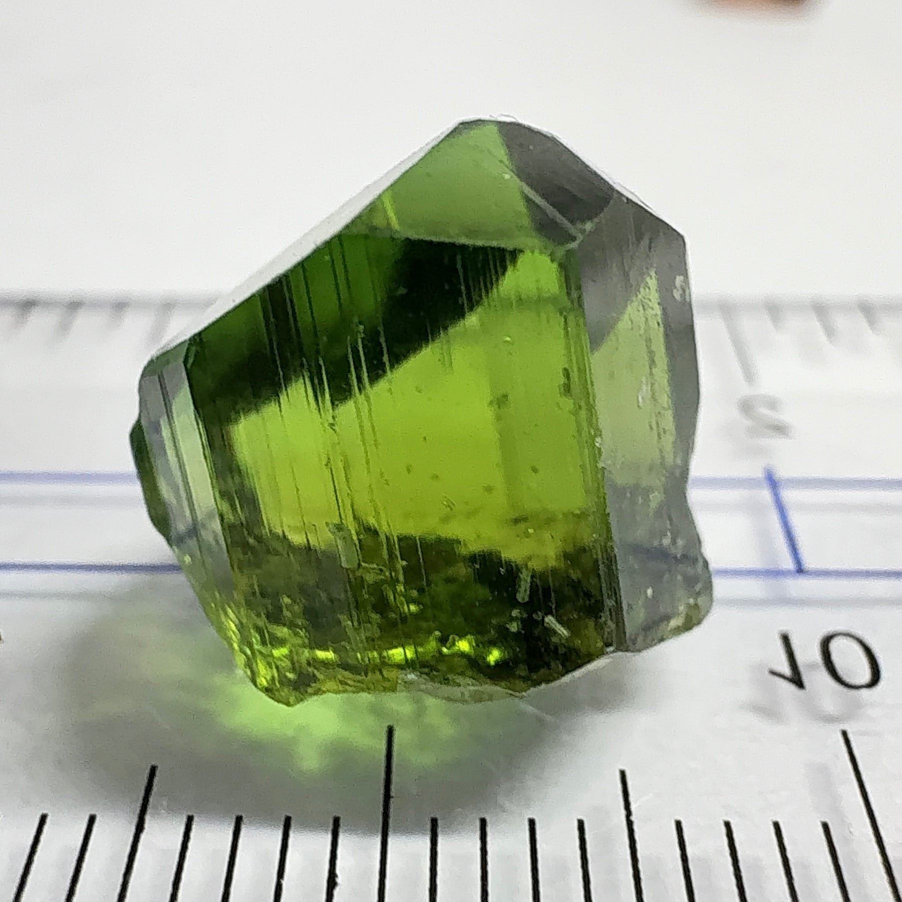 Tourmaline Crystal, 13.72ct, Laletema, Tanzania, Untreated Unheated, spotty if you want to facet
