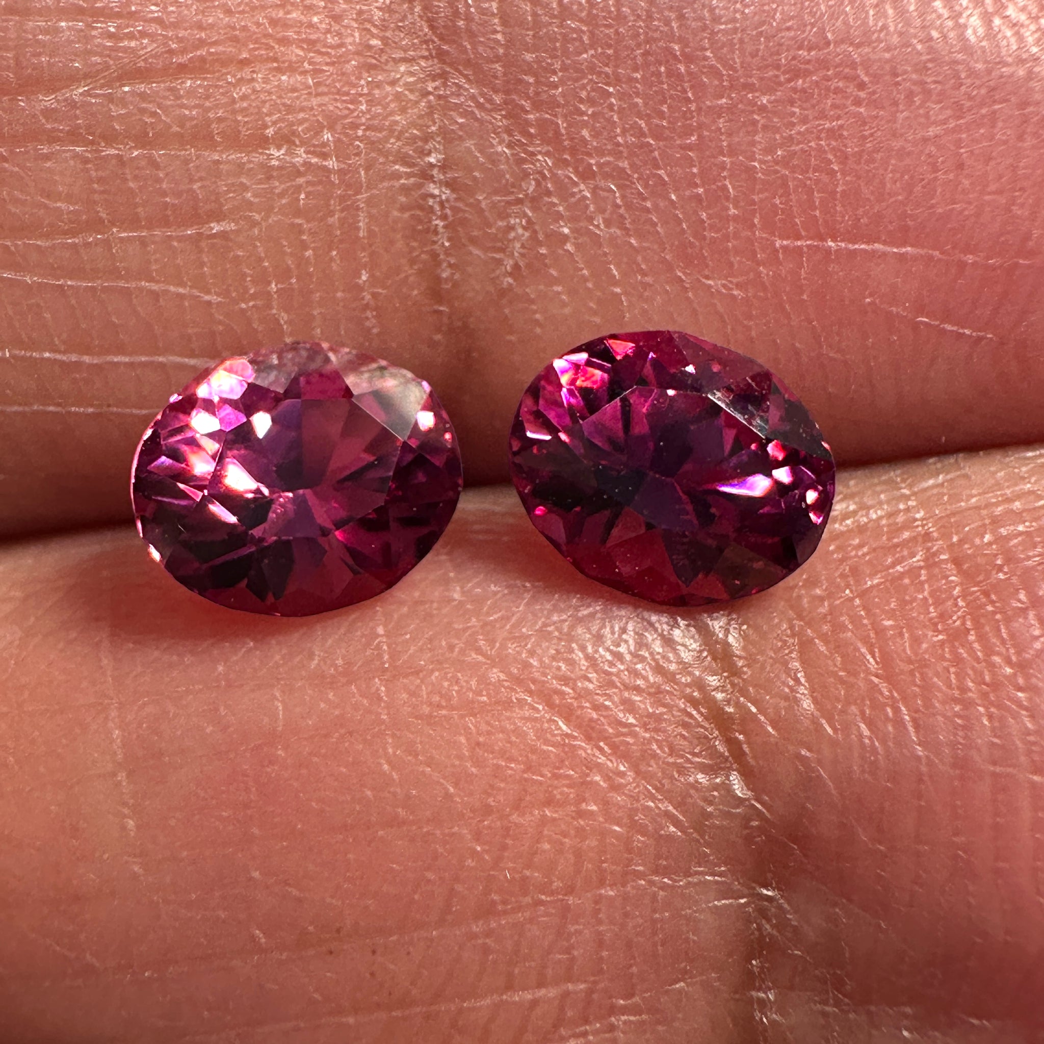 Rose Garnet, 0.96ct and 1.02ct Pair, Tanzania. Untreated Unheated