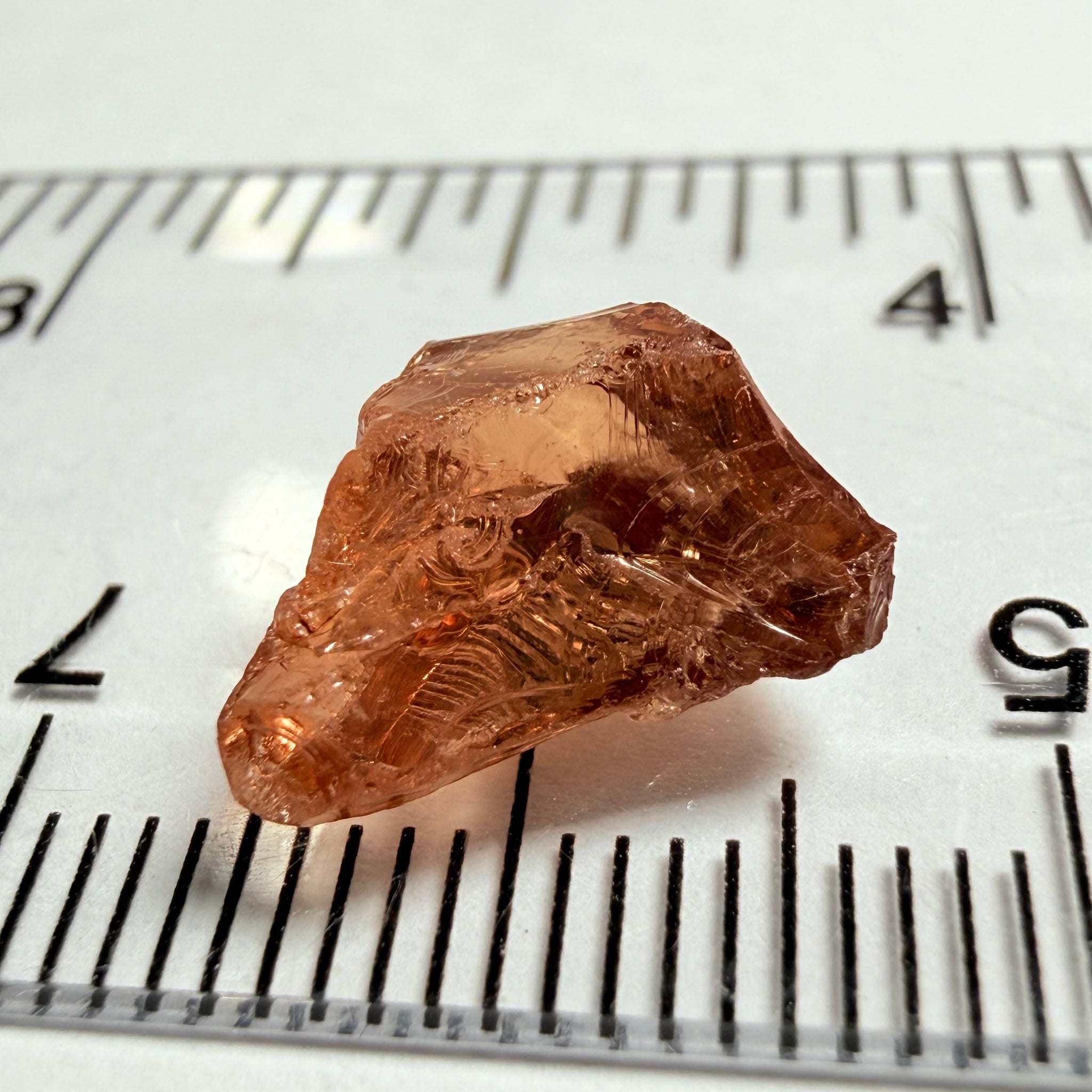 Malaya Garnet, 5.55ct, Umba Valley, Tanzania, Untreated Unheated, vvs, flattish, note shape