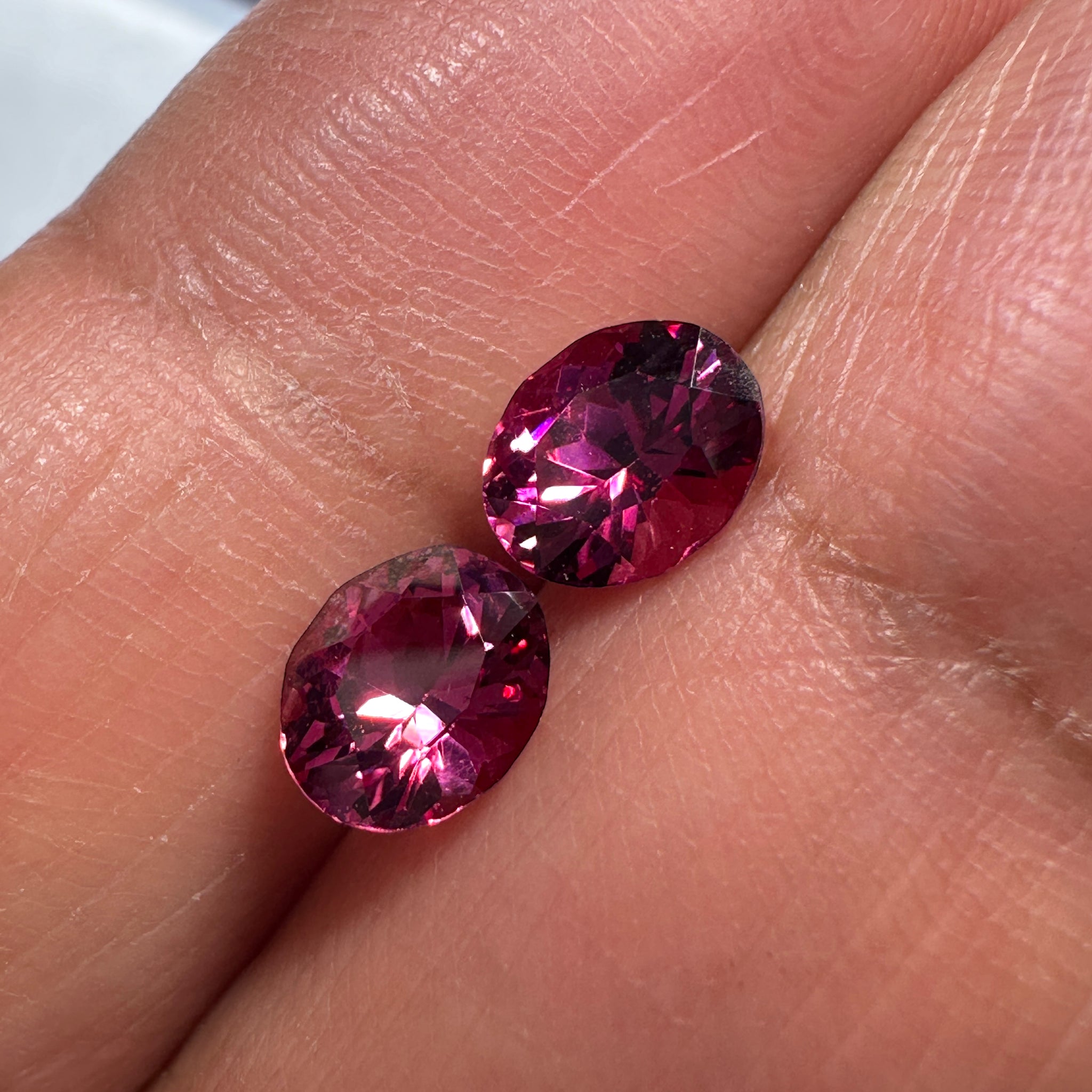 Rose Garnet, 0.96ct and 1.02ct Pair, Tanzania. Untreated Unheated