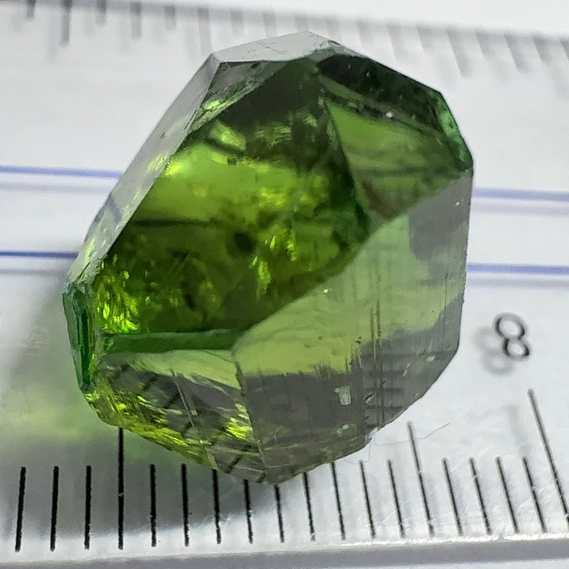 Tourmaline Crystal, 13.72ct, Laletema, Tanzania, Untreated Unheated, spotty if you want to facet