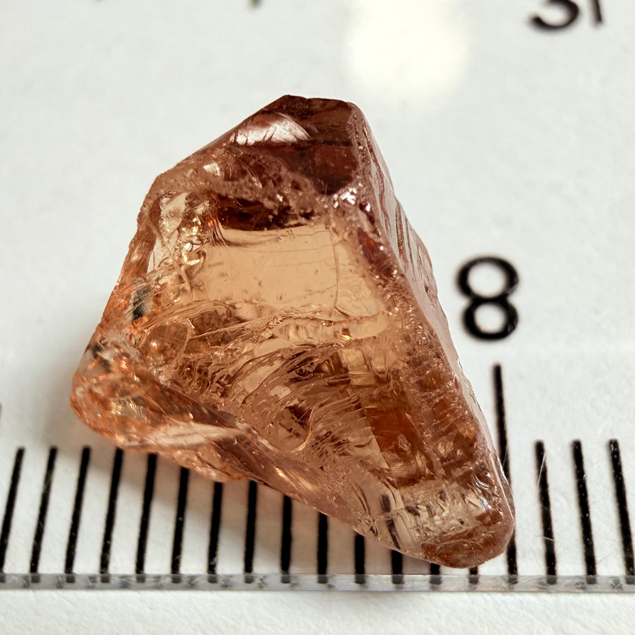Malaya Garnet, 5.55ct, Umba Valley, Tanzania, Untreated Unheated, vvs, flattish, note shape
