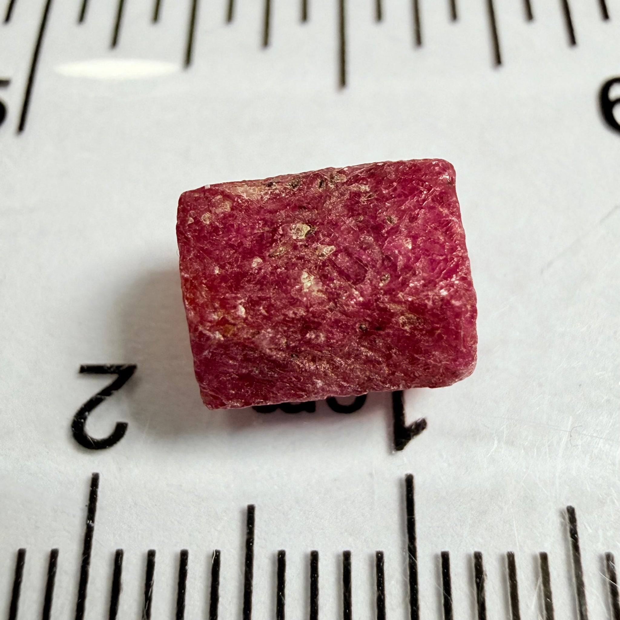 Ruby Crystal, tiny but well formed, 4.85ct, Tanzania, Untreated Unheated