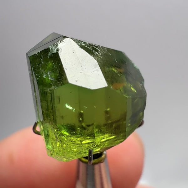 Tourmaline Crystal, 13.72ct, Laletema, Tanzania, Untreated Unheated, spotty if you want to facet