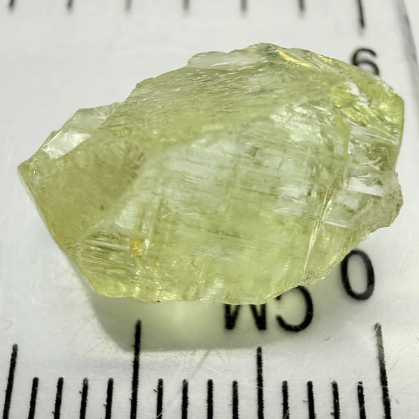 Yellow Tanzanite Crystal, 7.34ct, Tanzania, Unheated Unheated, you can facet it with inclusions, see the video