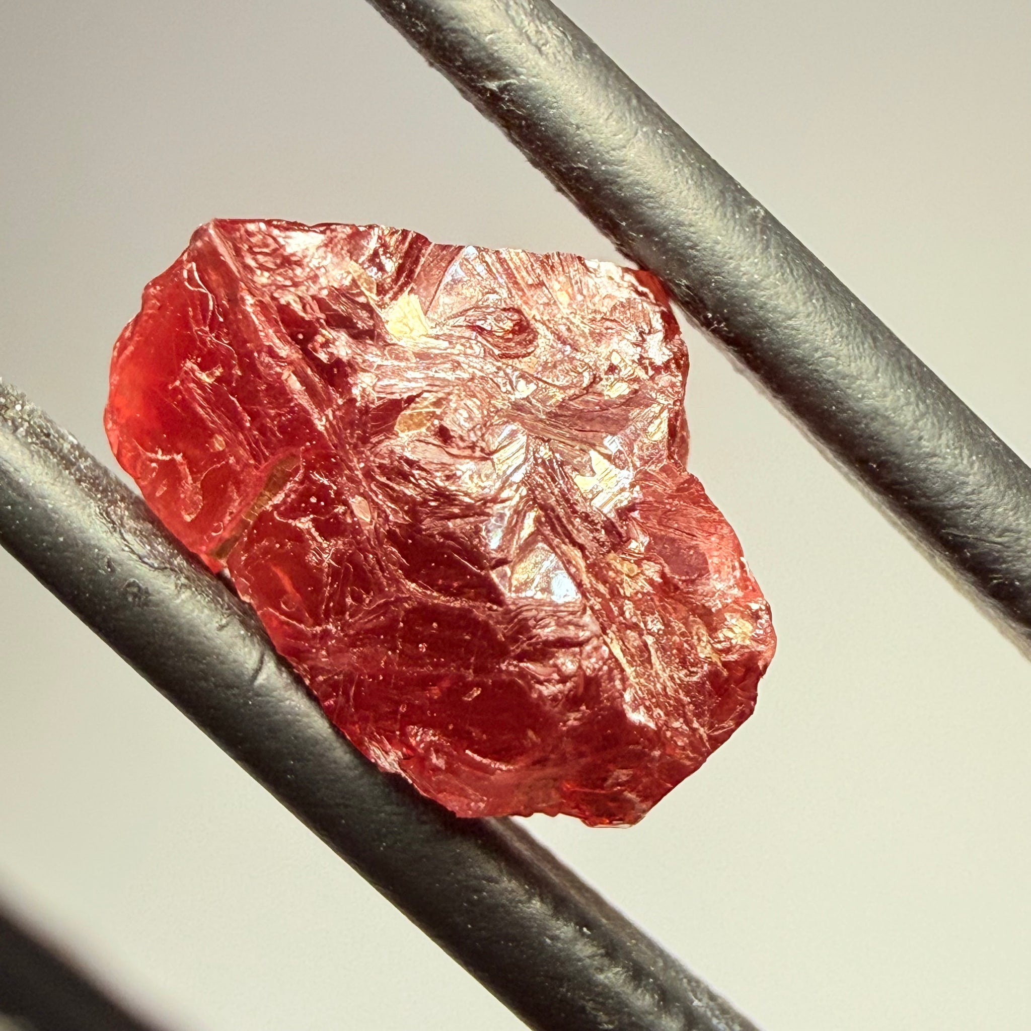 Umba Sapphire, 6.96ct, Umba, Tanzania, Untreated Unheated, surface gunk that will need to be removed on preform, inside its cloudy with no inclusions once the stuff on the skin is removed, see pics and backlit