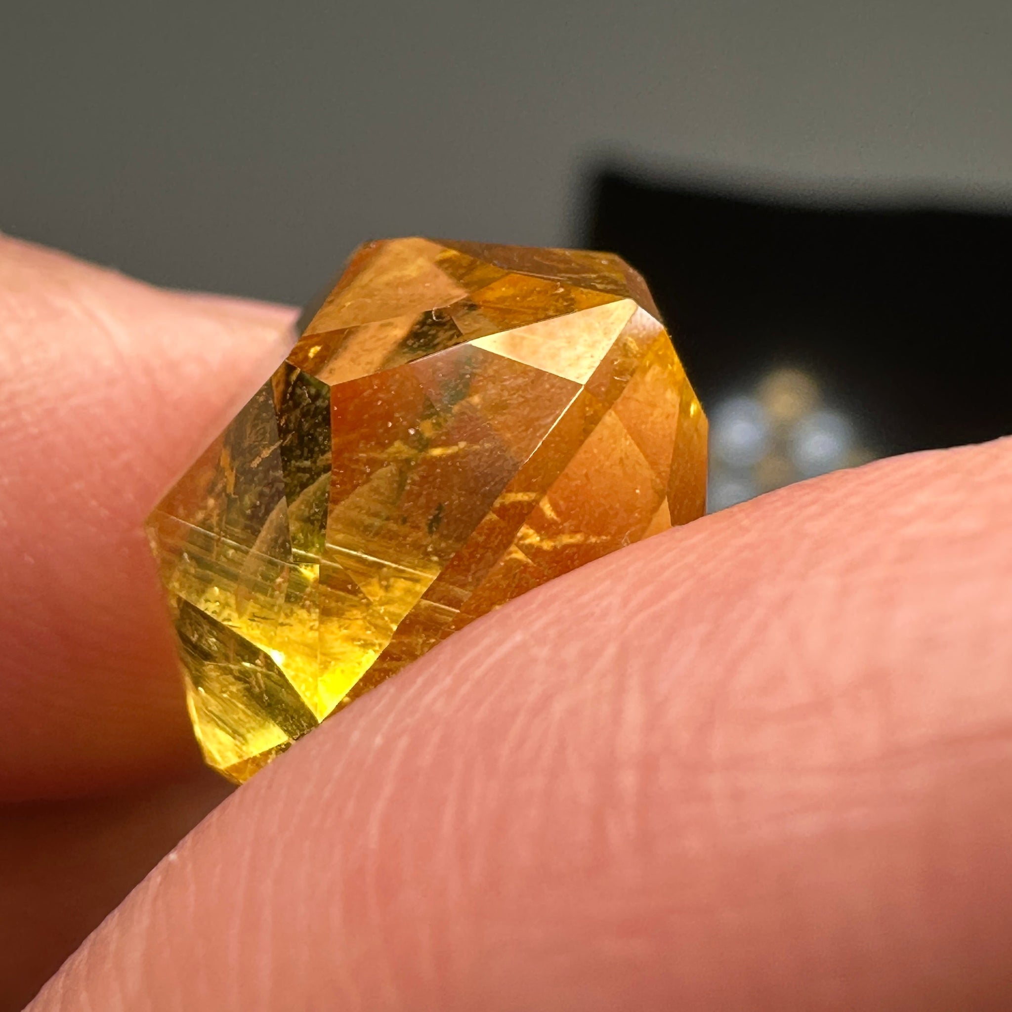 Golden Danburite, 16.96ct, Tanzania, Untreated Unheated. Precision Cut, Collectors Stone, Very Rare and Difficult To Get In This Size and Vibrancy
