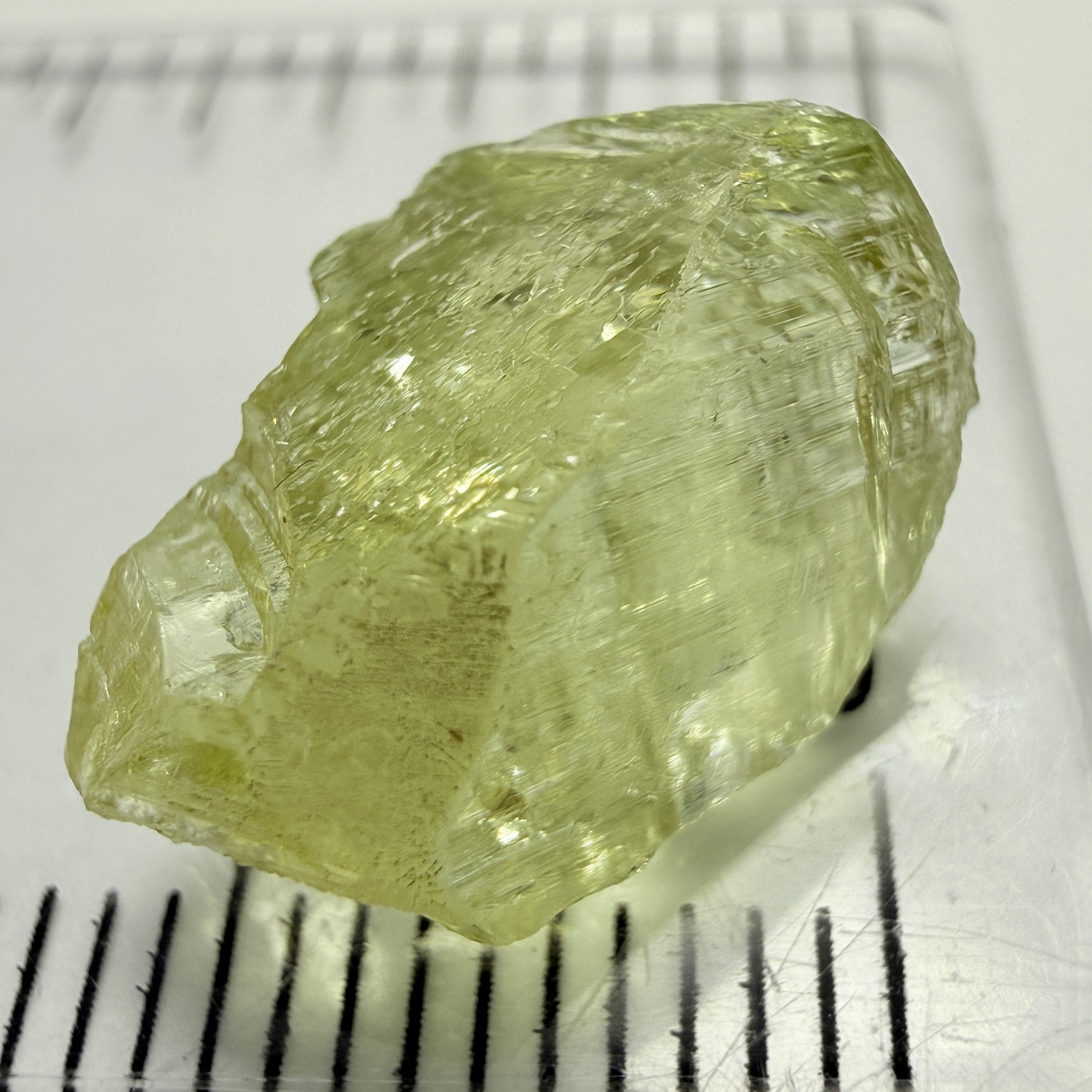 Yellow Tanzanite Crystal, 7.34ct, Tanzania, Unheated Unheated, you can facet it with inclusions, see the video