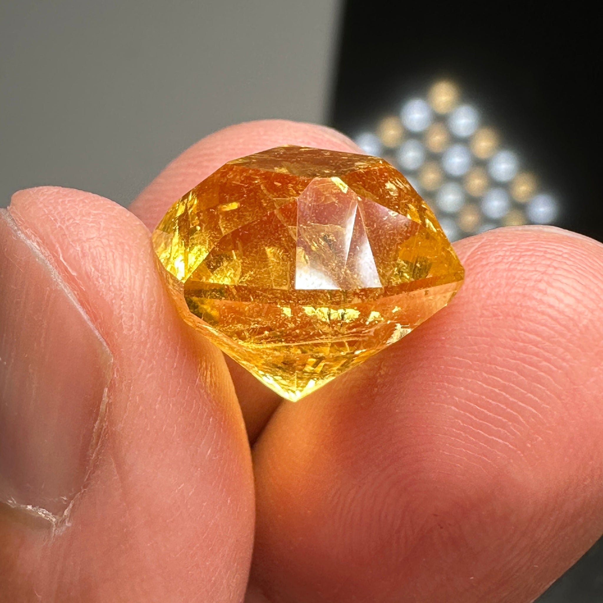 Golden Danburite, 16.96ct, Tanzania, Untreated Unheated. Precision Cut, Collectors Stone, Very Rare and Difficult To Get In This Size and Vibrancy