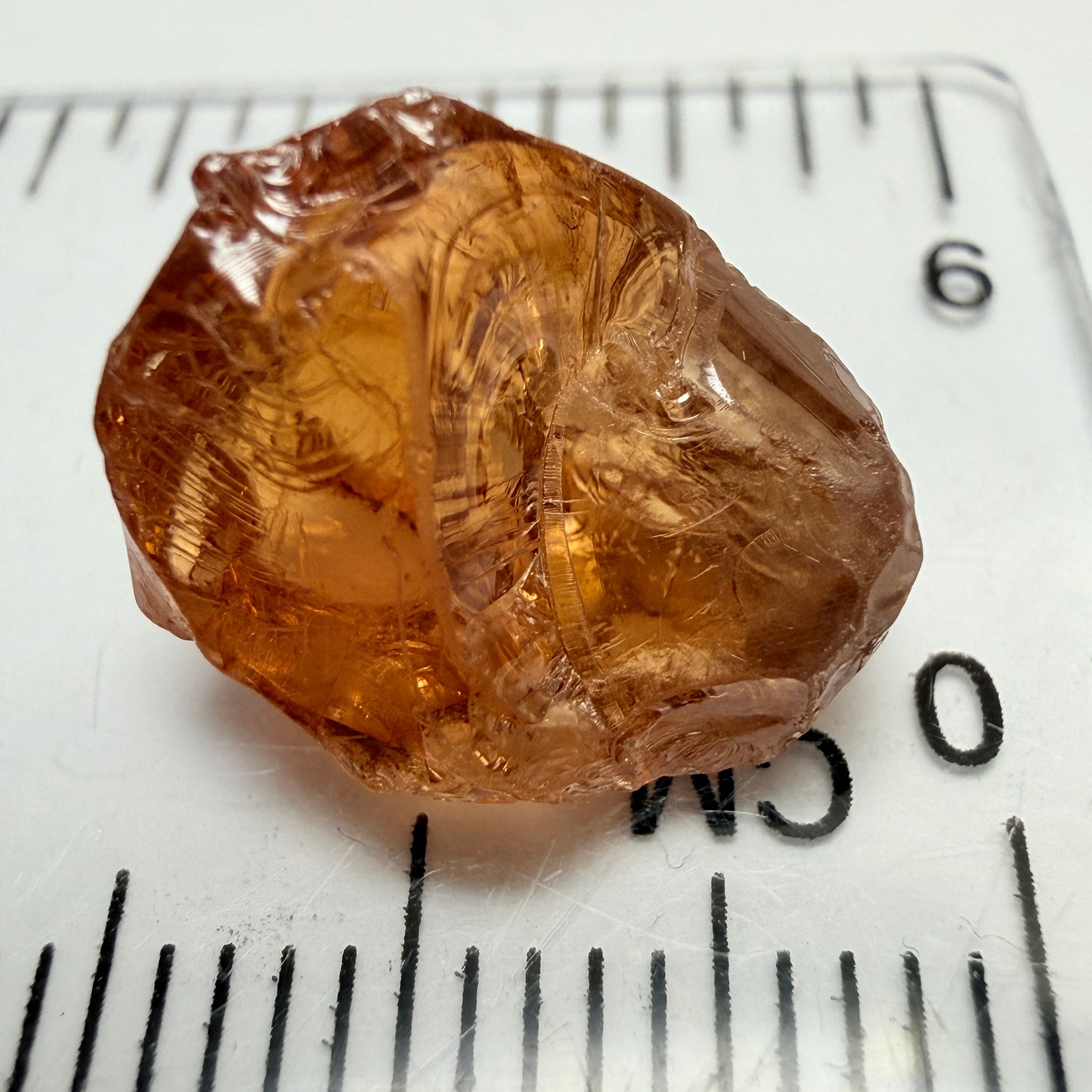 Peach Malaya Garnet, 9.53ct, vvs, slight silk but complicated shape, see pictures,  Unheated Untreated, Umba Valley Tanzania