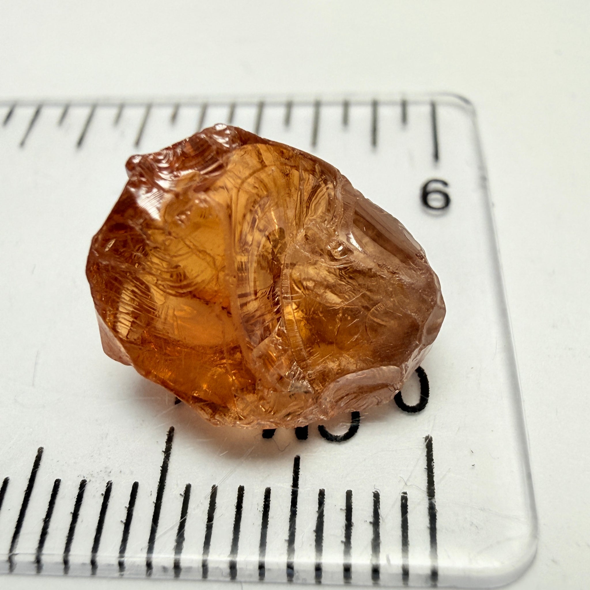 Peach Malaya Garnet, 9.53ct, vvs, slight silk but complicated shape, see pictures,  Unheated Untreated, Umba Valley Tanzania