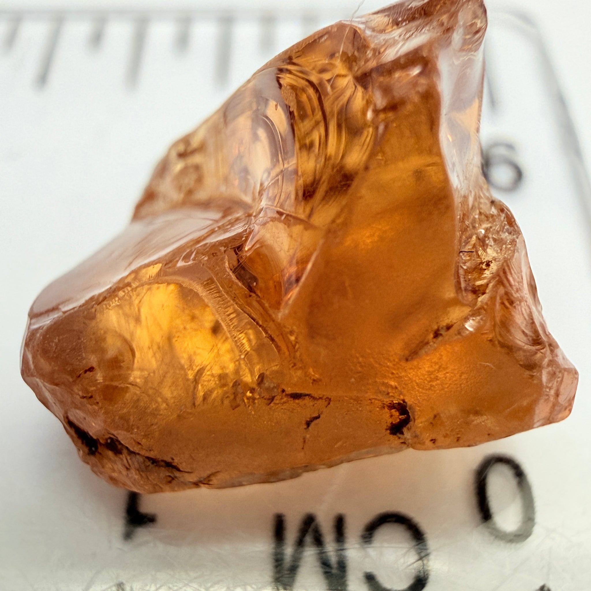 Peach Malaya Garnet, 9.53ct, vvs, slight silk but complicated shape, see pictures,  Unheated Untreated, Umba Valley Tanzania