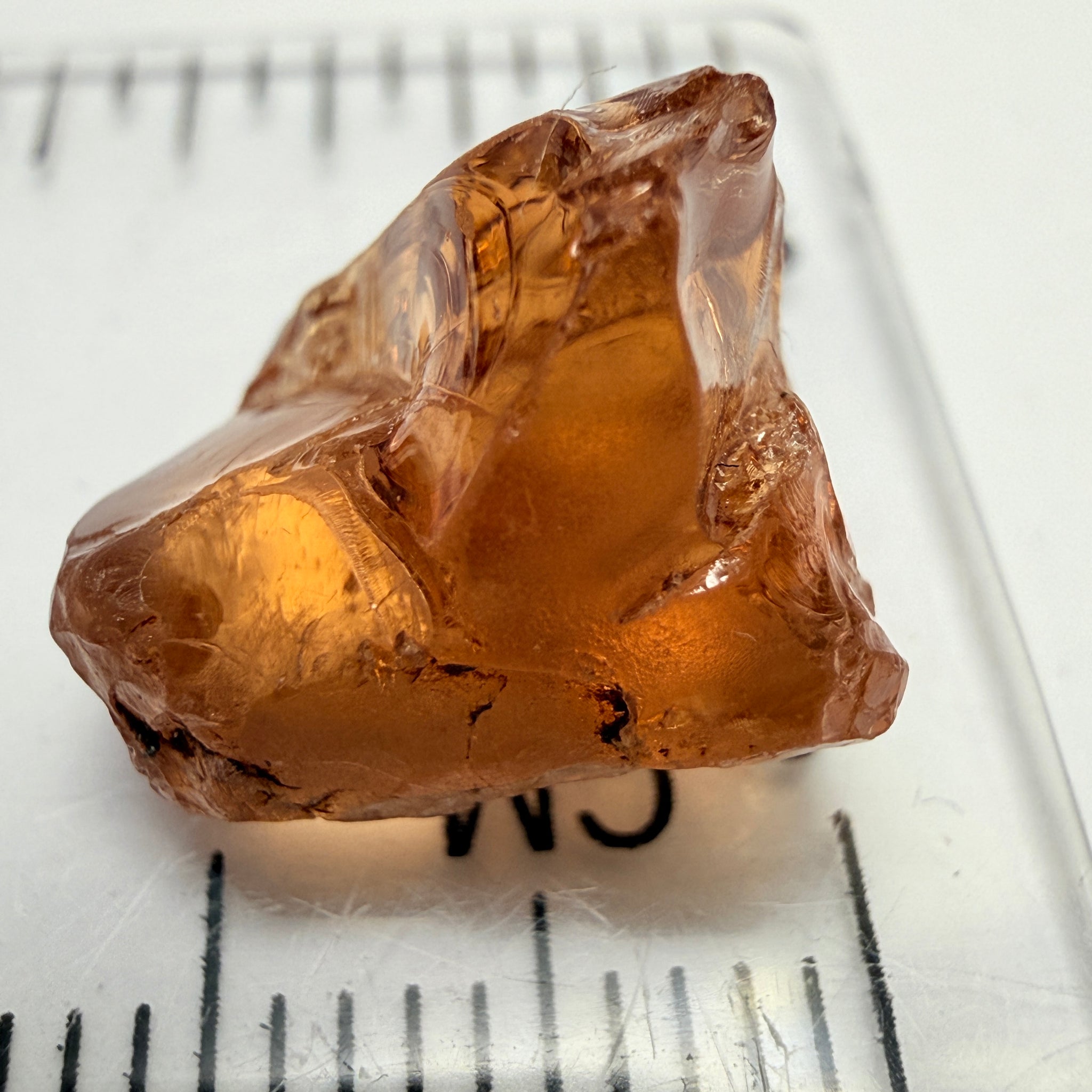 Peach Malaya Garnet, 9.53ct, vvs, slight silk but complicated shape, see pictures,  Unheated Untreated, Umba Valley Tanzania