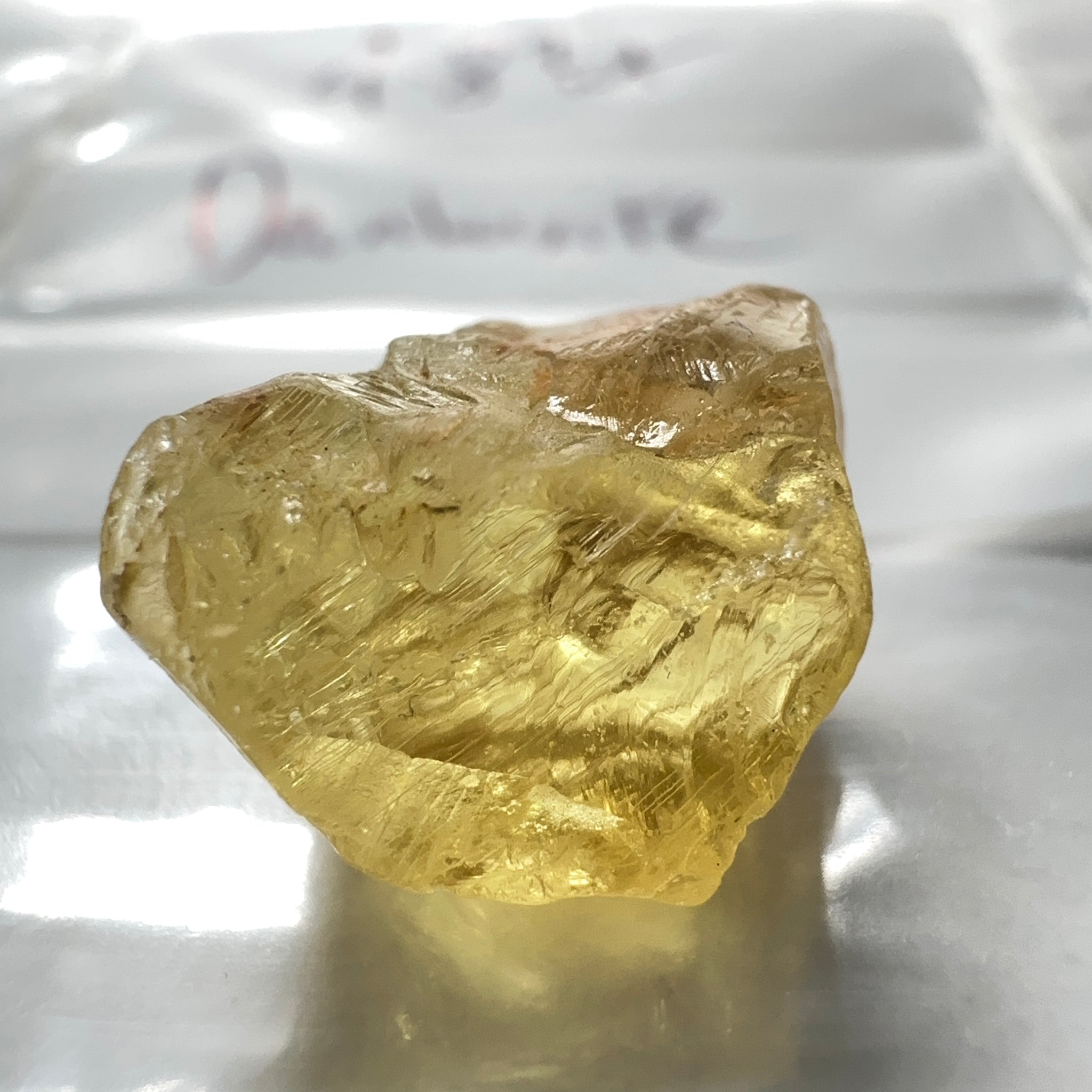 Danburite, 9.87ct, Tanzania, Untreated Unheated, heavily needled