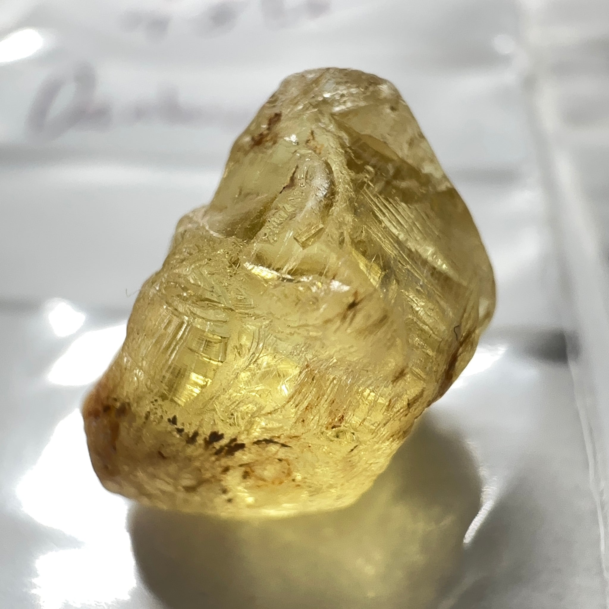 Danburite, 9.87ct, Tanzania, Untreated Unheated, heavily needled