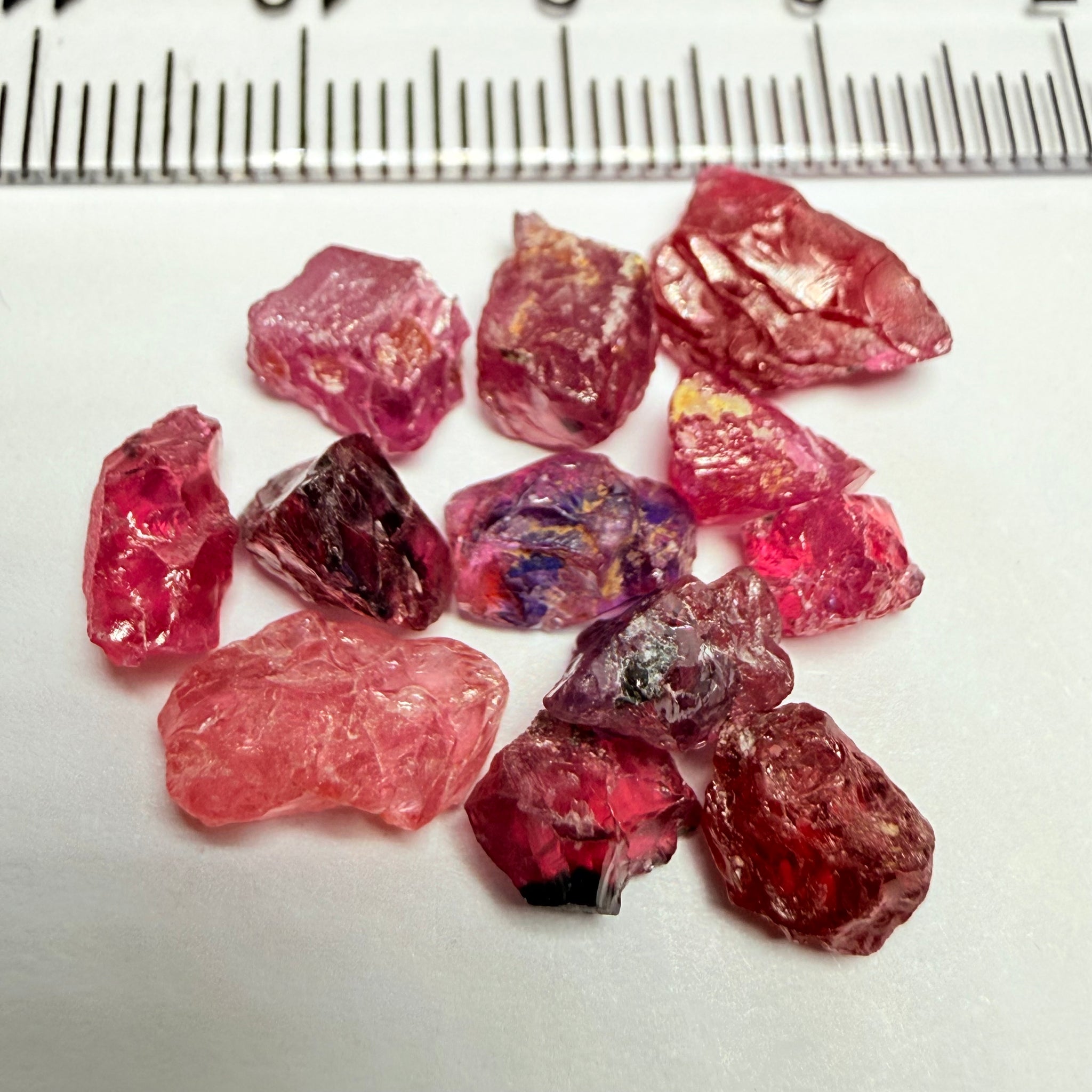 Winza Sapphire Lot, 22.52ct, Winza, Tanzania, Untreated Unheated. Moderately included to slightly included, some flat shape, 1.20ct-3.08ct