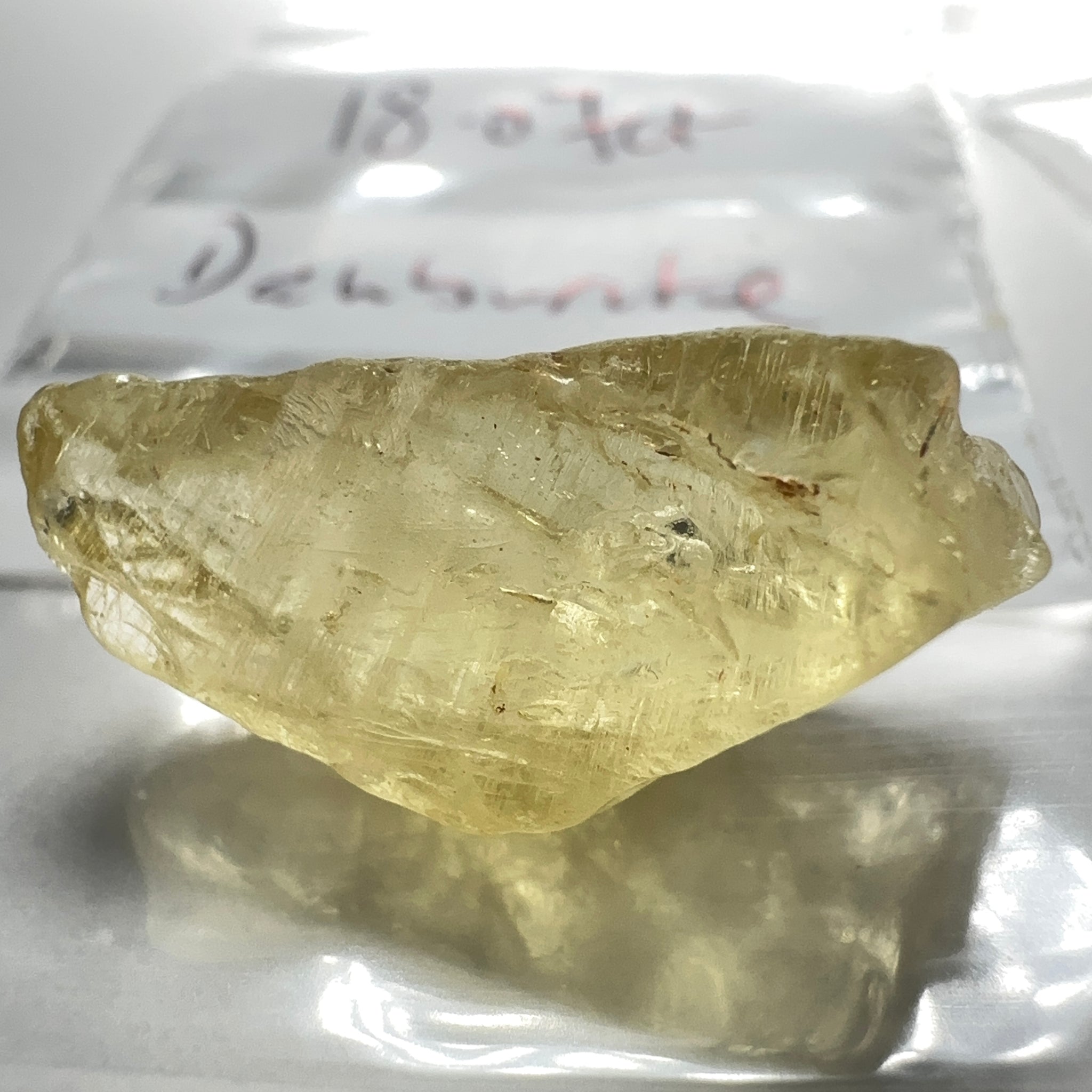 Danburite, 18.07ct, Tanzania, Untreated Unheated, needled with some inclusions on the outer skin