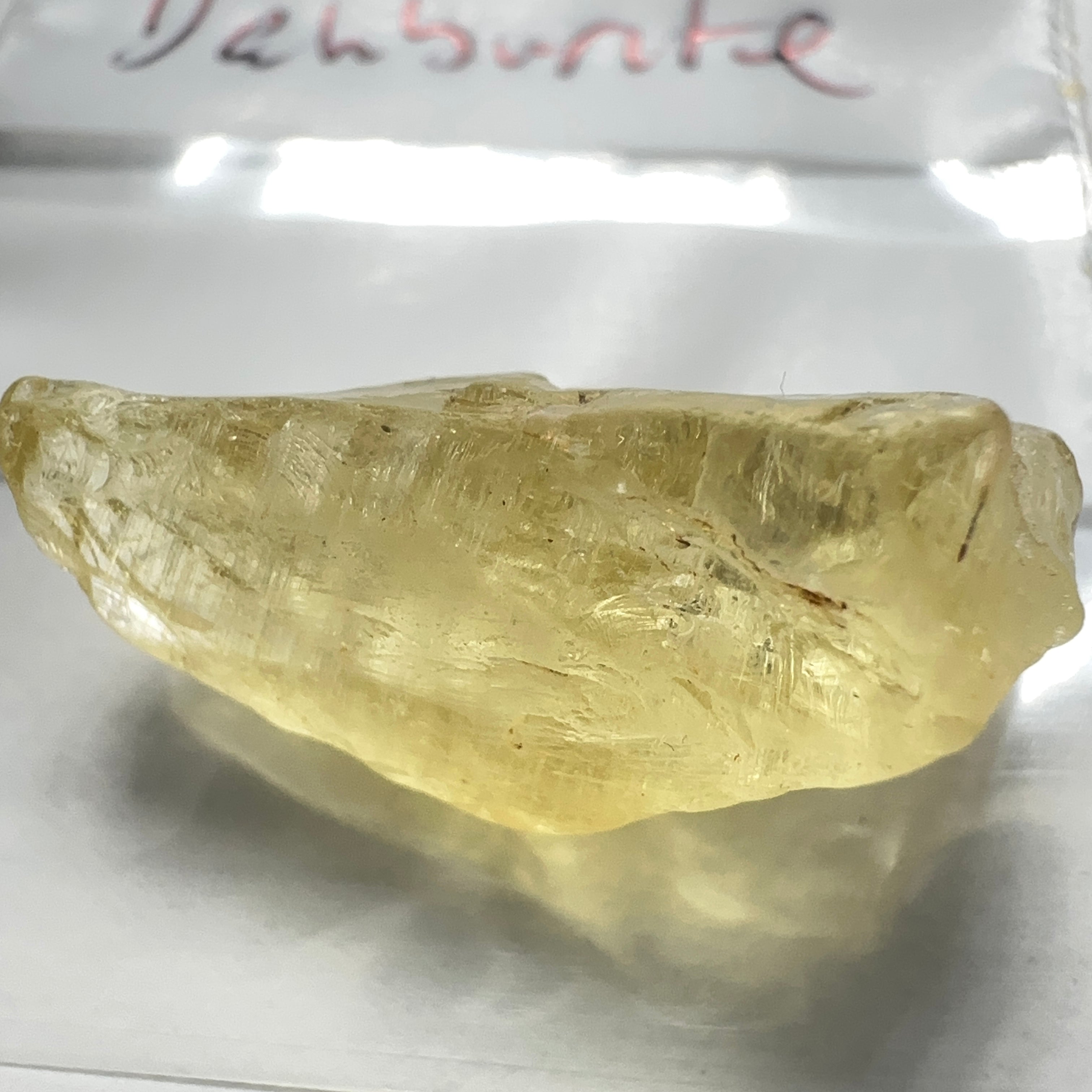 18.07ct Danburite, Tanzania, Untreated Unheated, needled with some inclusions on the outer skin