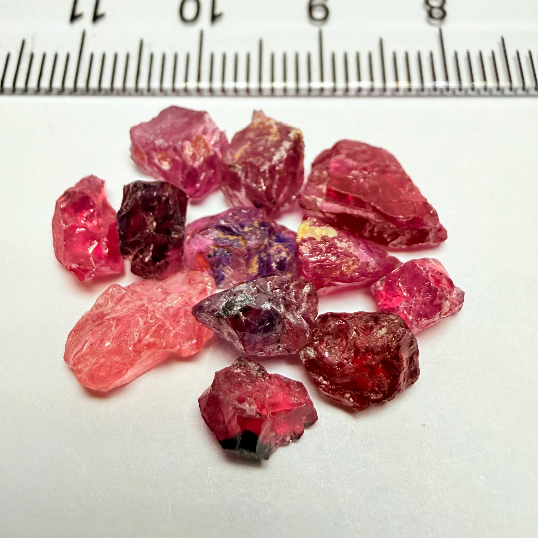 Winza Sapphire Lot, 22.52ct, Winza, Tanzania, Untreated Unheated. Moderately included to slightly included, some flat shape, 1.20ct-3.08ct