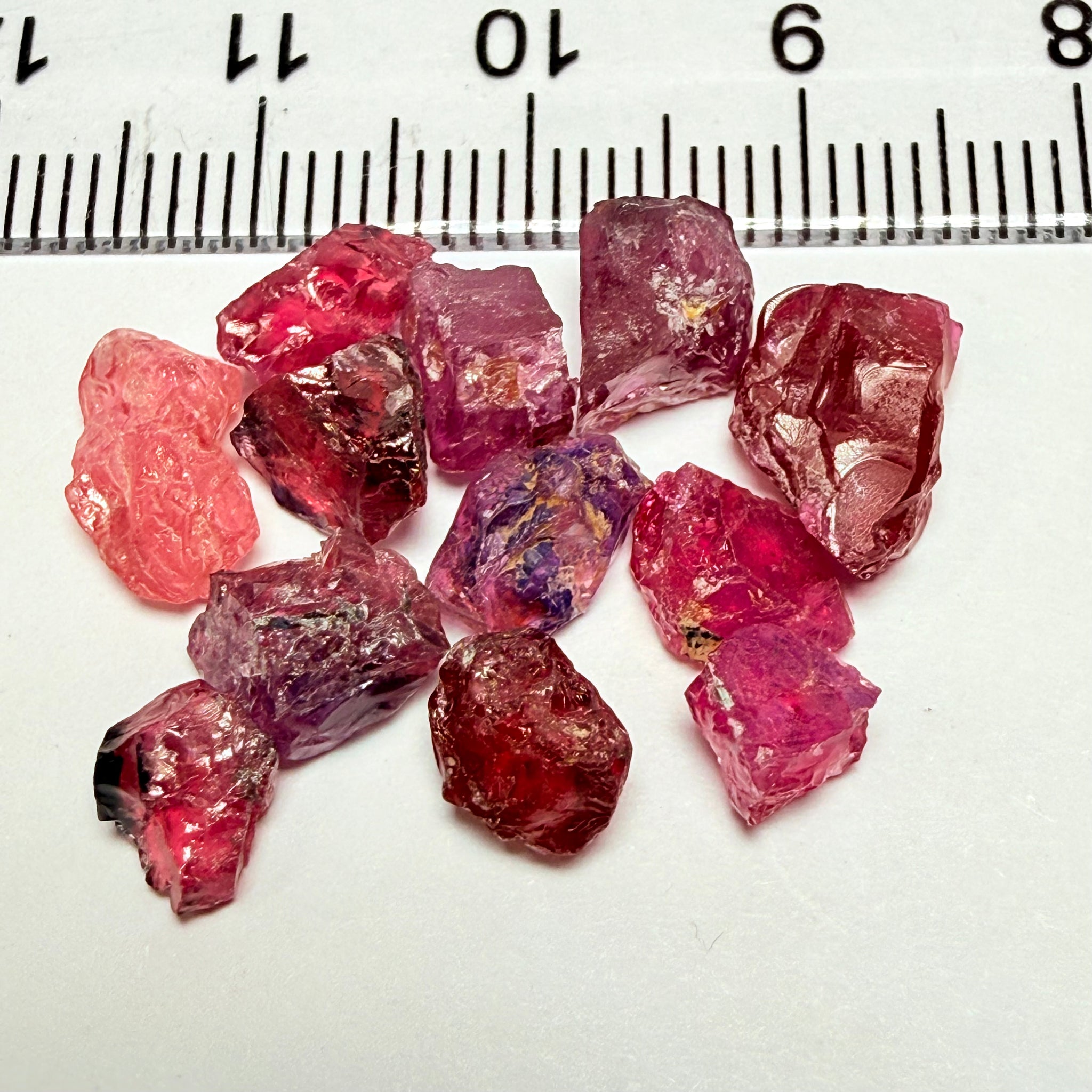 Winza Sapphire Lot, 22.52ct, Winza, Tanzania, Untreated Unheated. Moderately included to slightly included, some flat shape, 1.20ct-3.08ct