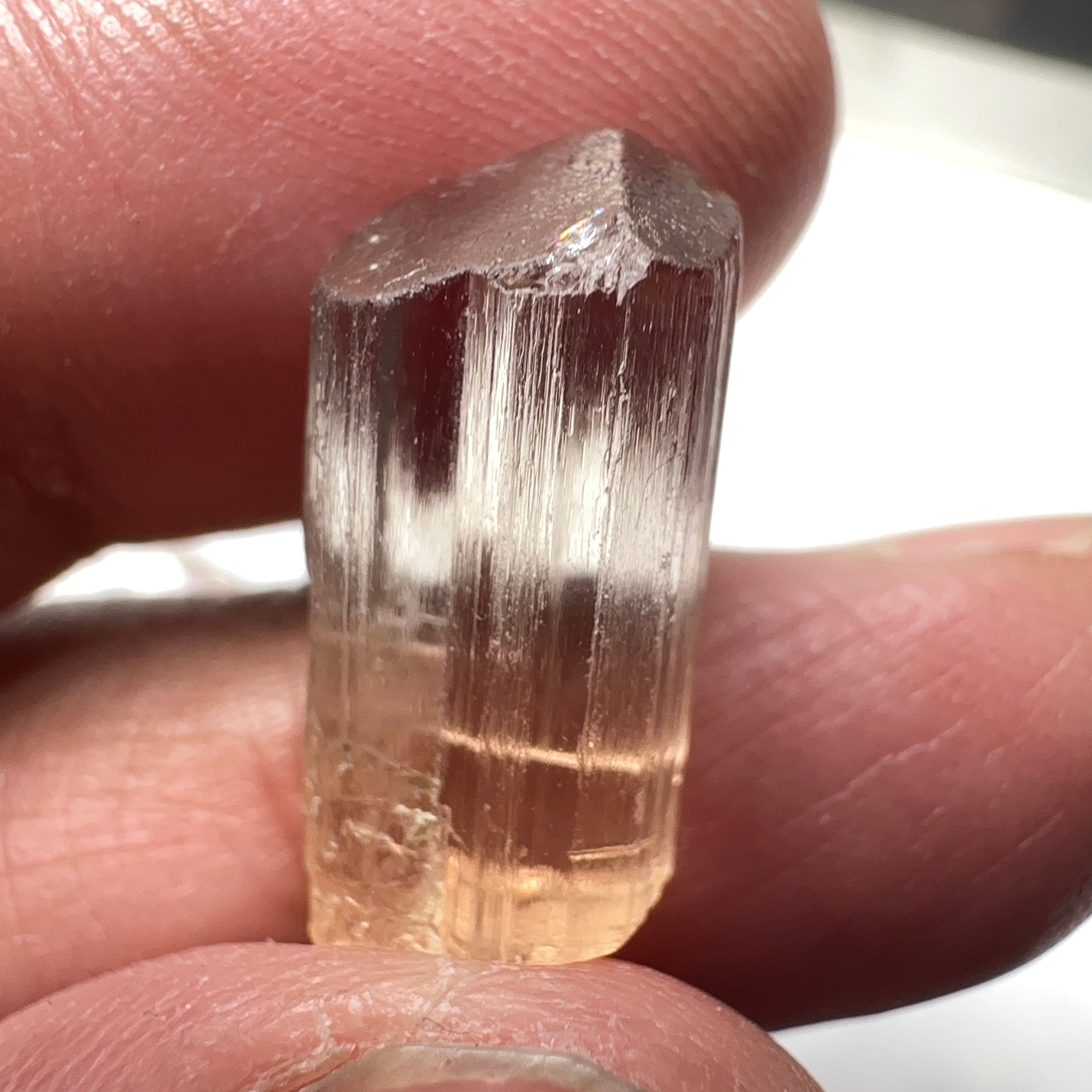 Very Rare, Peach Pink Scapolite, 10.19ct, Tanzania, Untreated Unheated, VVS-IF (flawless)
