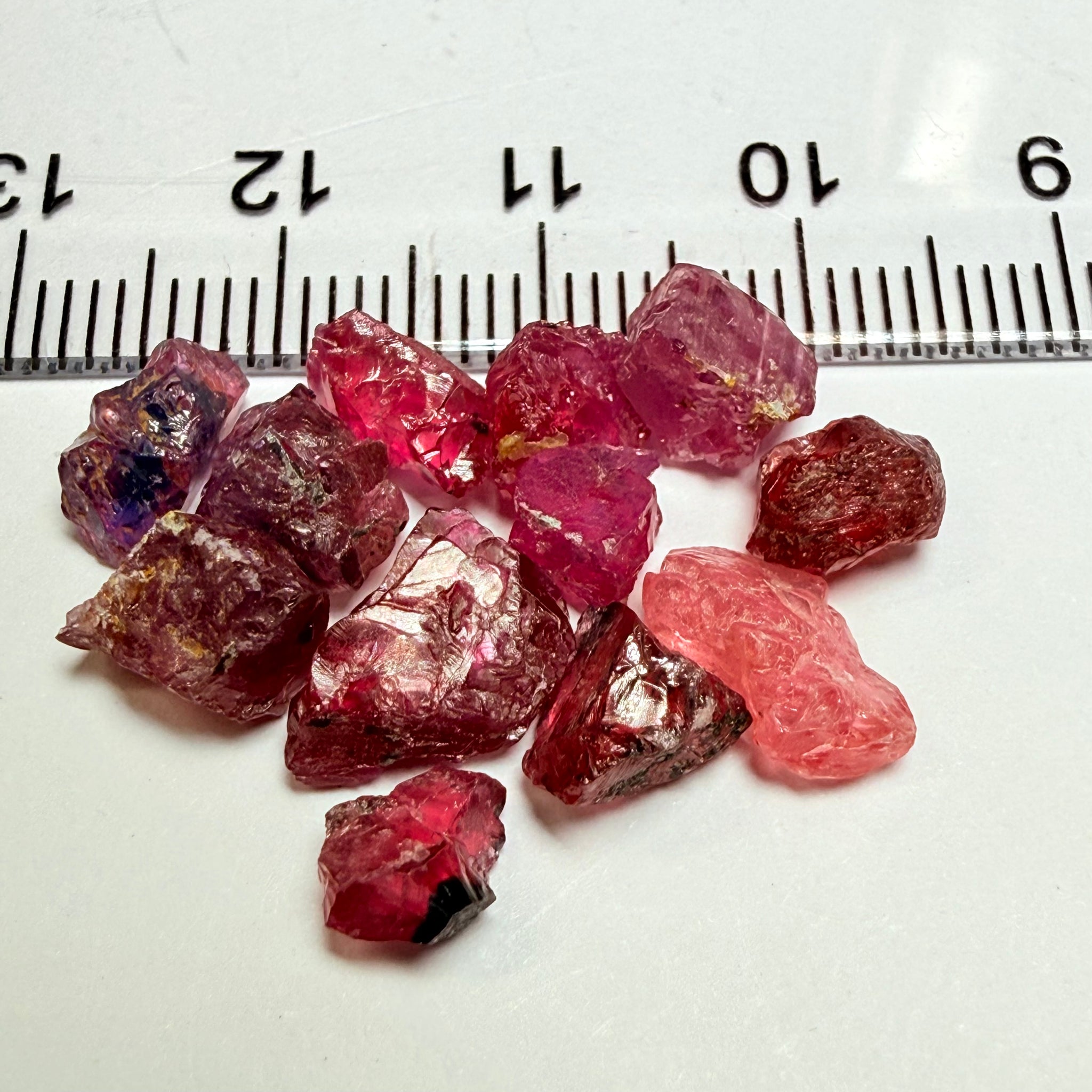 Winza Sapphire Lot, 22.52ct, Winza, Tanzania, Untreated Unheated. Moderately included to slightly included, some flat shape, 1.20ct-3.08ct