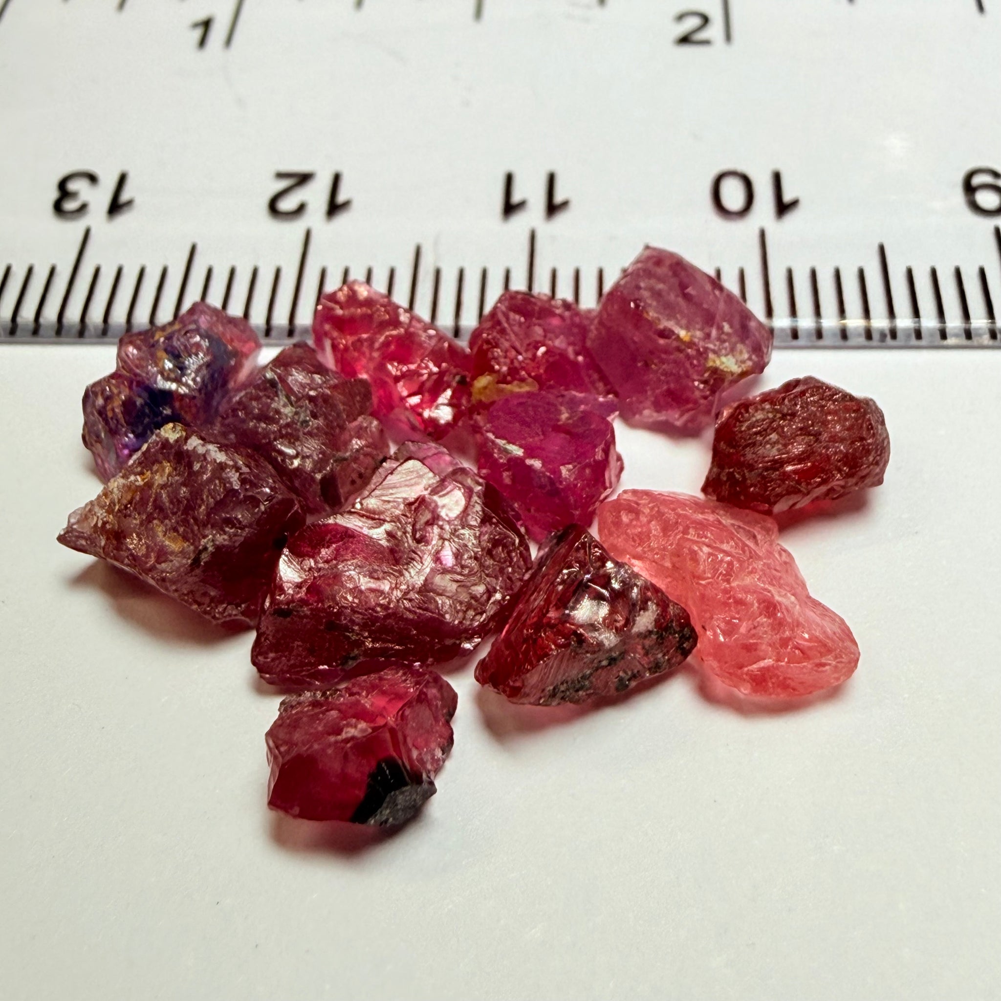 Winza Sapphire Lot, 22.52ct, Winza, Tanzania, Untreated Unheated. Moderately included to slightly included, some flat shape, 1.20ct-3.08ct