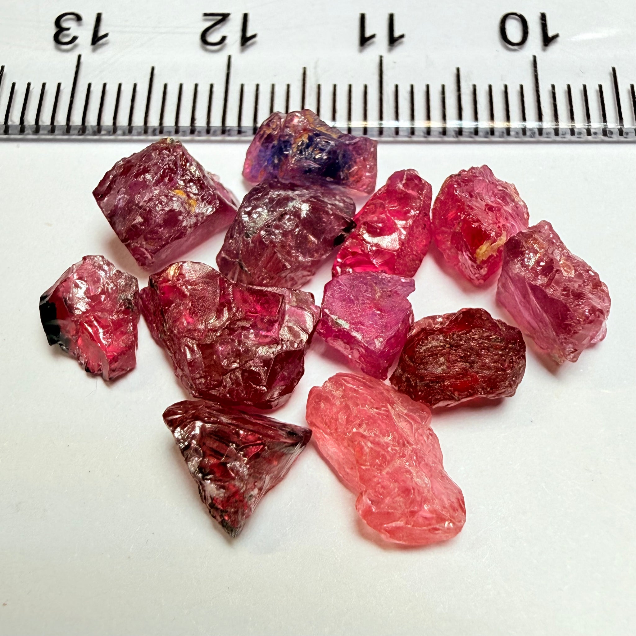 Winza Sapphire Lot, 22.52ct, Winza, Tanzania, Untreated Unheated. Moderately included to slightly included, some flat shape, 1.20ct-3.08ct