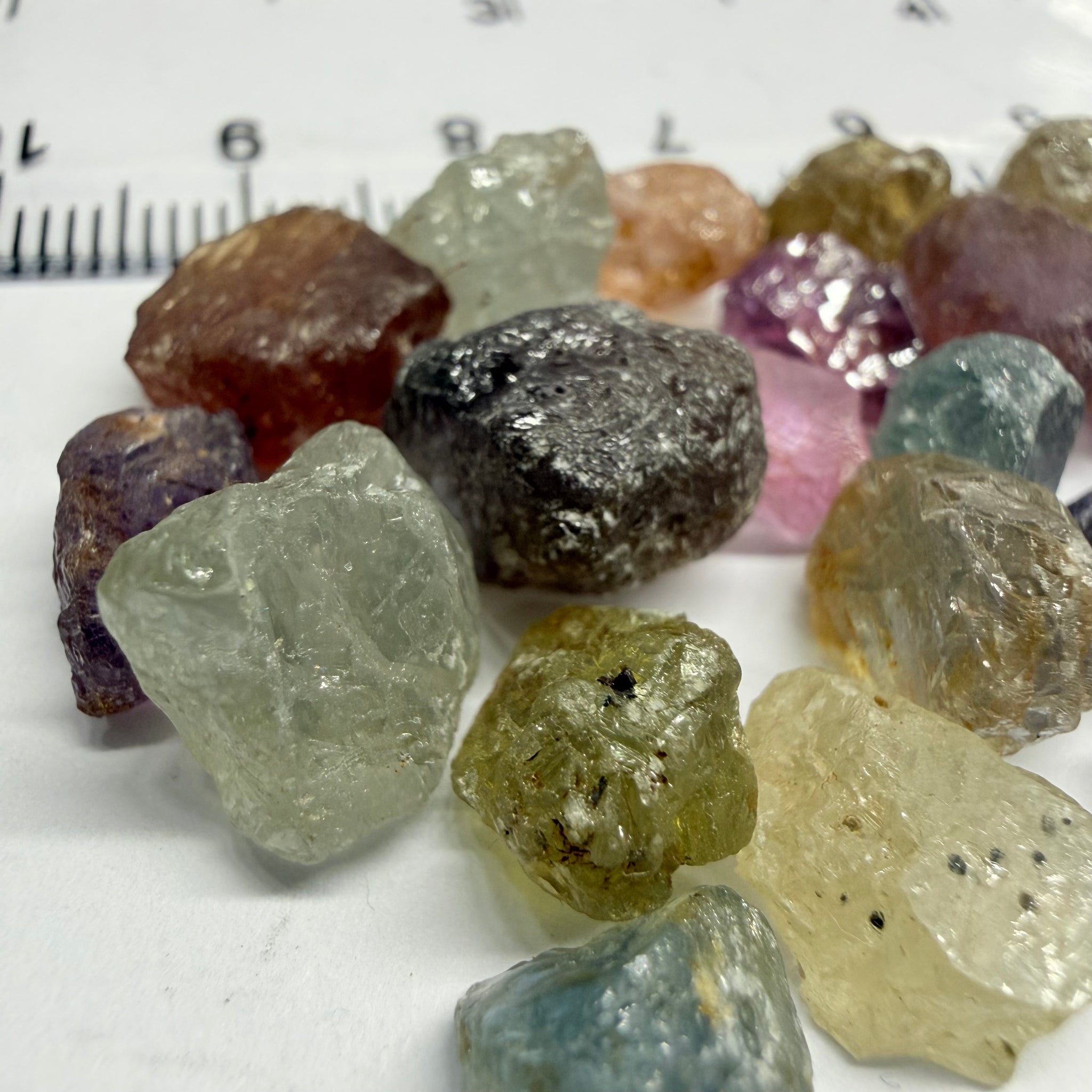 Umba Sapphire Lot, 88.65ct, Umba, Tanzania, Untreated Unheated, facet with heavy inclusions or cab, 1.51ct-11.72ct