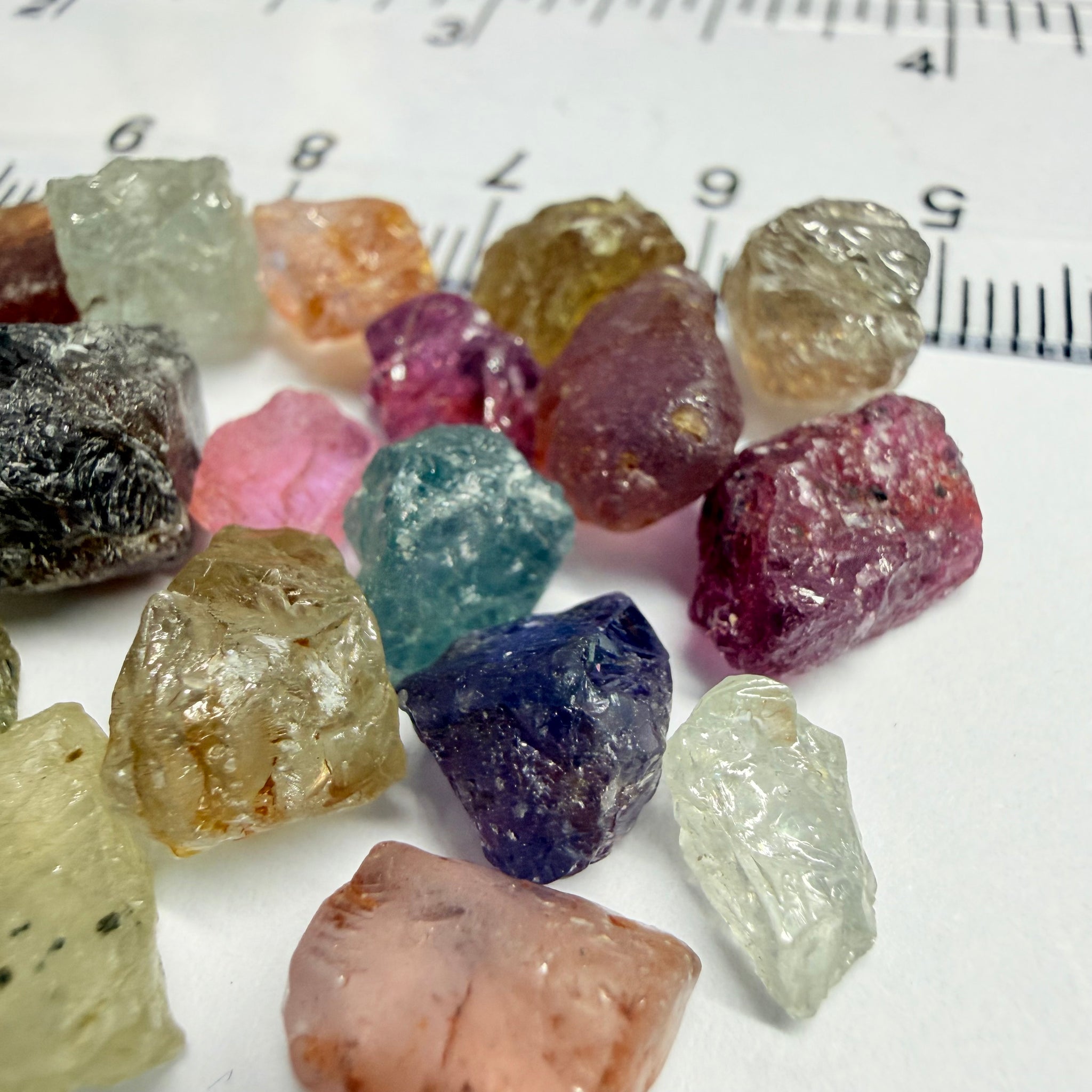 Umba Sapphire Lot, 88.65ct, Umba, Tanzania, Untreated Unheated, facet with heavy inclusions or cab, 1.51ct-11.72ct