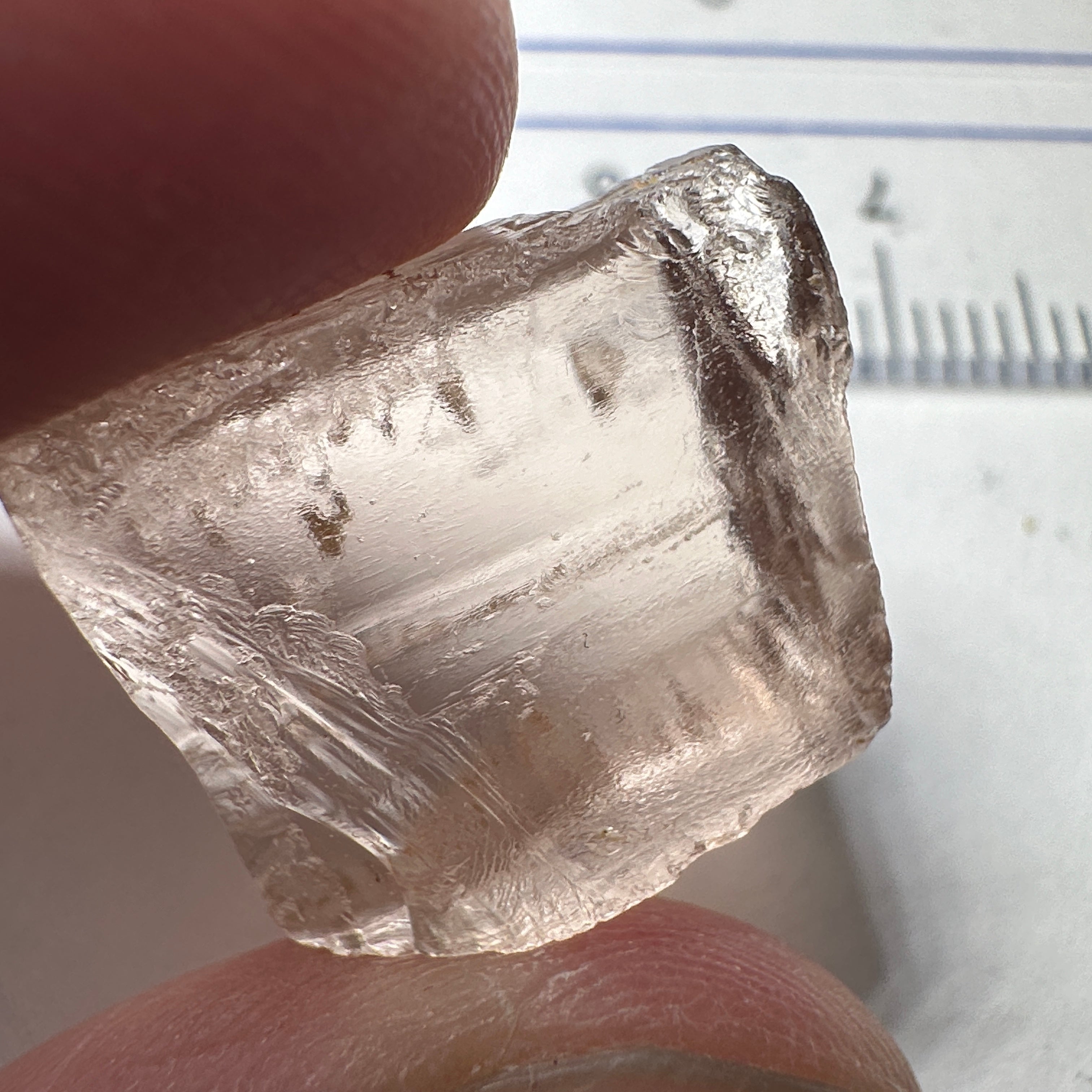21.31ct Very Rare, Peach Pink Scapolite, Tanzania, Untreated Unheated, VVS-IF (flawless)