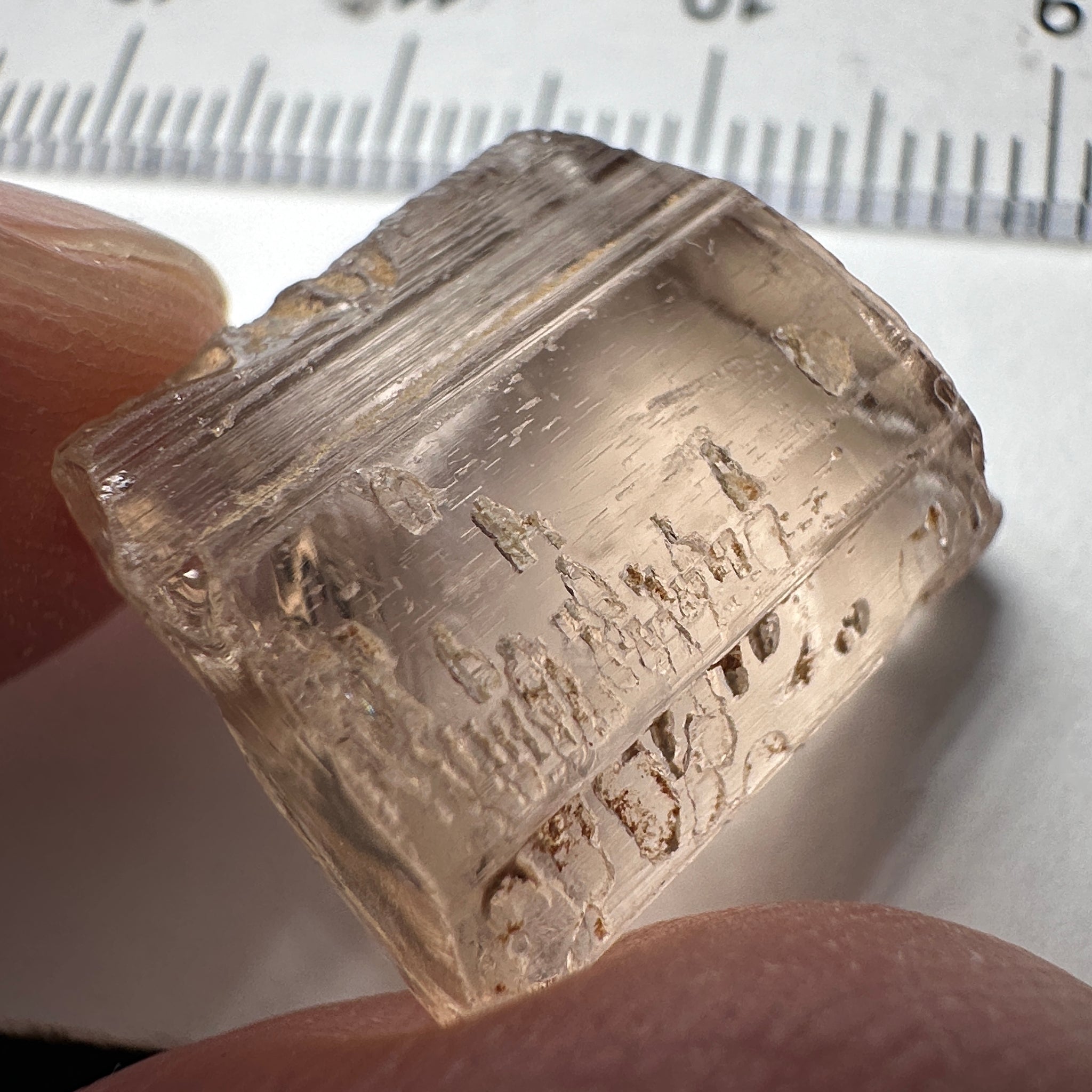 Peach Pink Scapolite, 21.31ct, Very Rare, Tanzania, Untreated Unheated, VVS-IF (flawless)