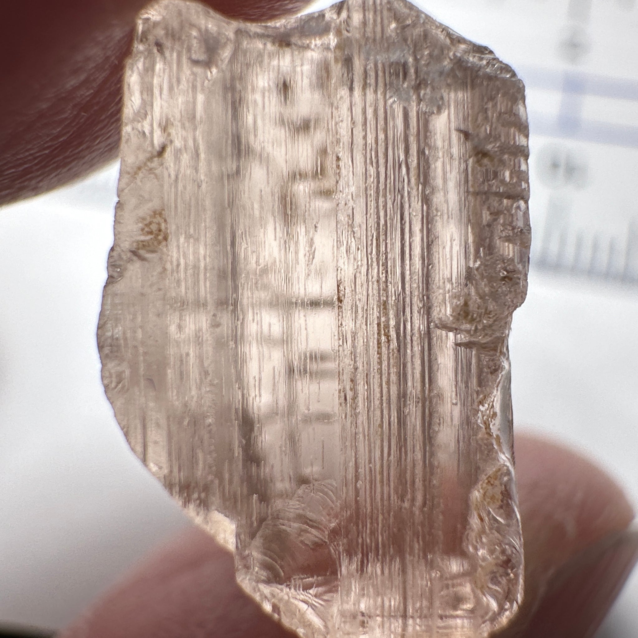 Peach Pink Scapolite, 21.31ct, Very Rare, Tanzania, Untreated Unheated, VVS-IF (flawless)